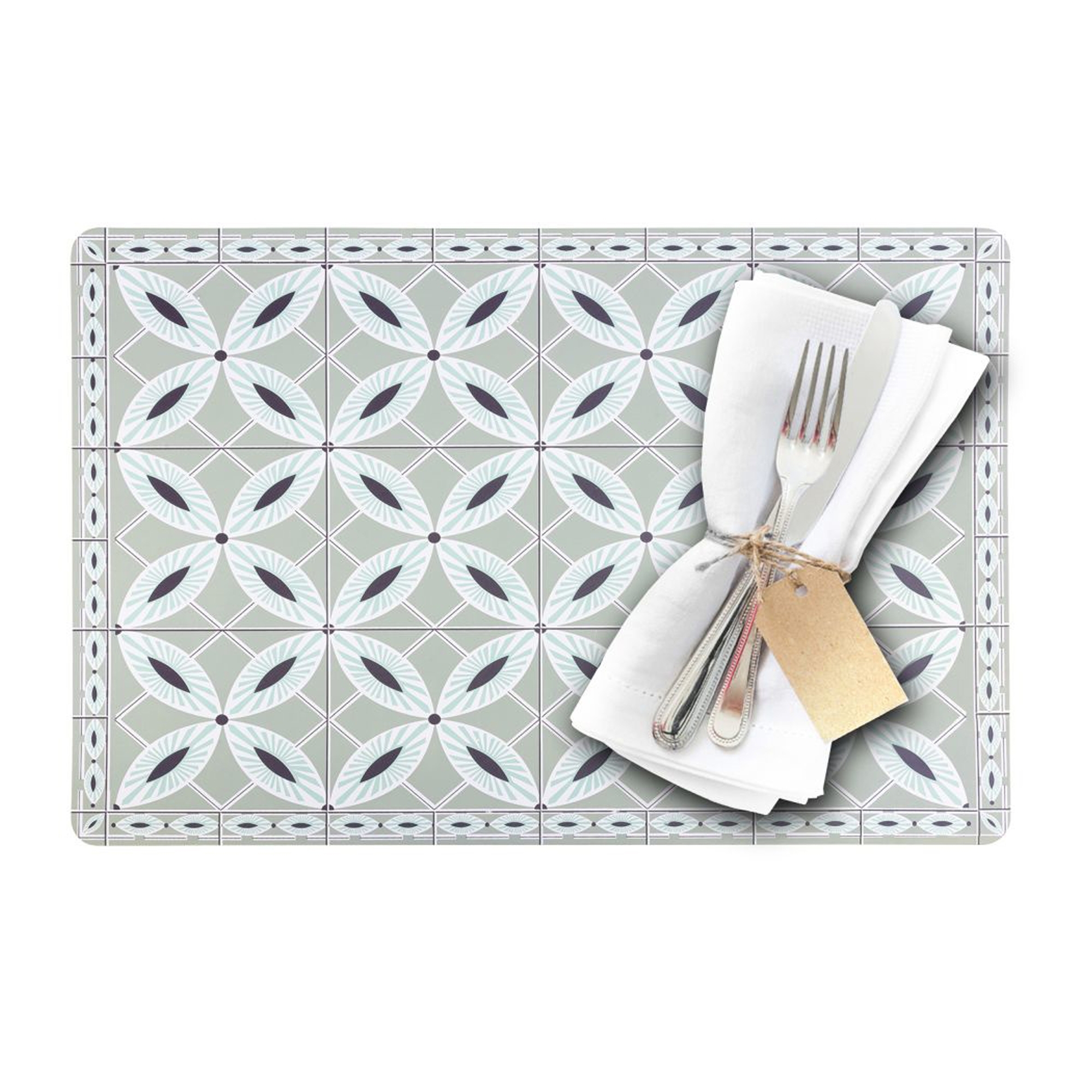 Westmark - "Arabesque" table set, 43.5 x 28.5 cm, green
