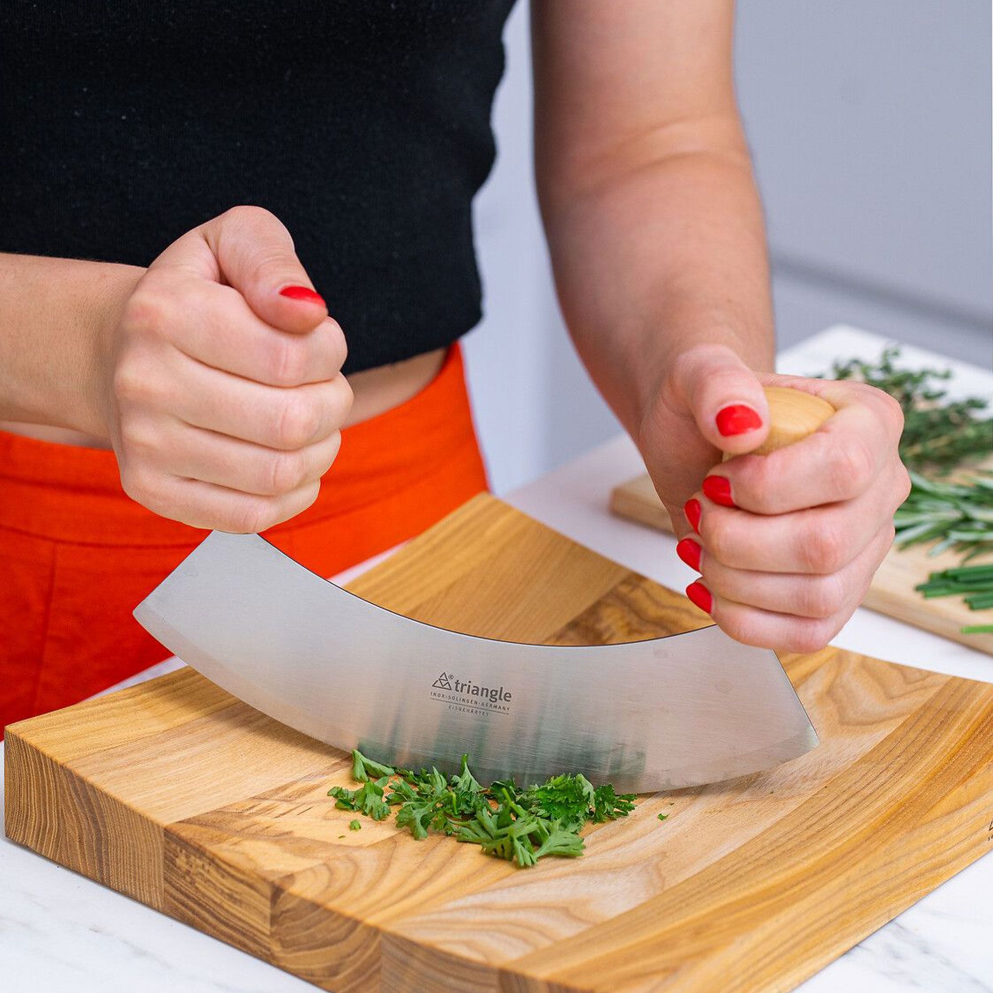 Triangle® - chopping knife SOUL single-edged 23cm ash heartwood