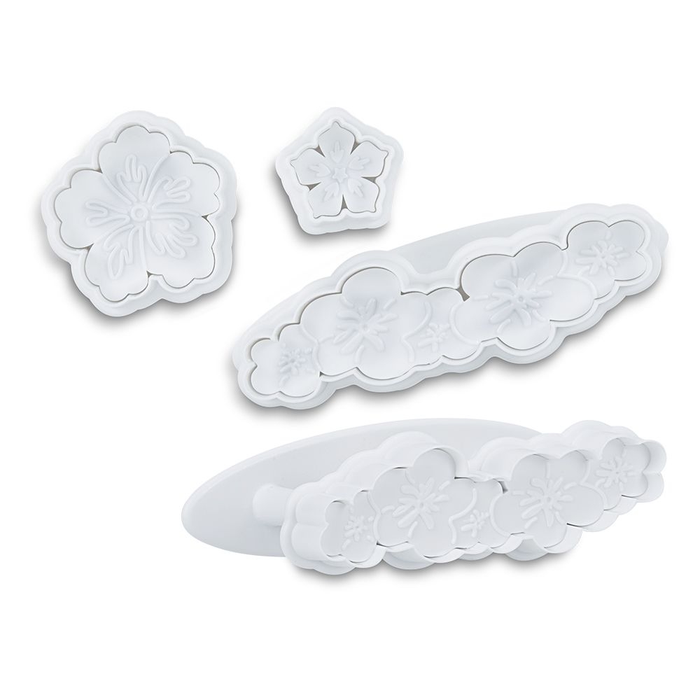 Städter - Ausstecher mit Auswerfer Blüten & Ranke - 18 / 30 / 75 mm - Set, 3-teilig Städter - Ausstecher mit Auswerfer Blüten & Ranke - 18 / 30 / 75 mm - Set, 3-teilig