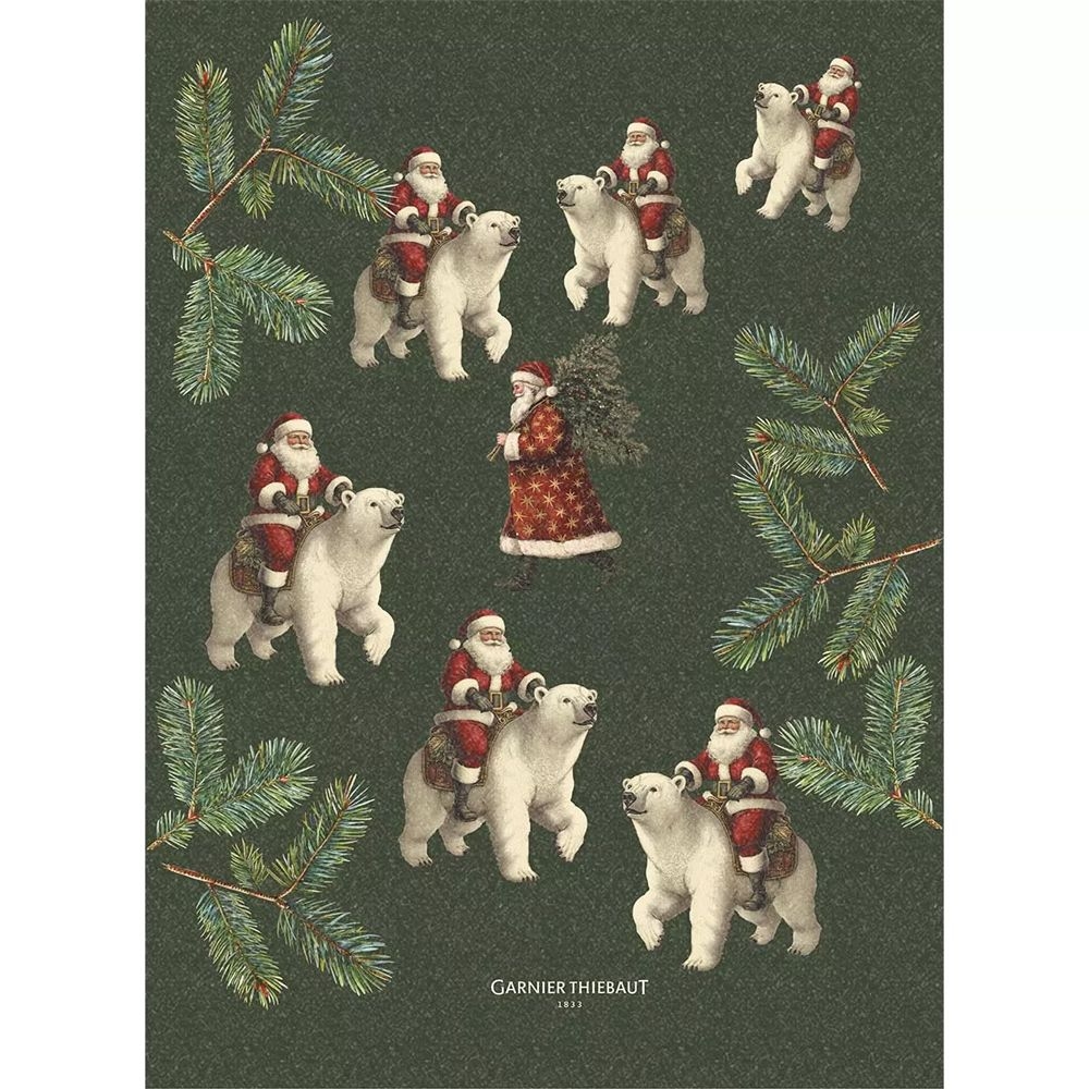 Garnier-Thiebaut - Tea Towel Ours De Noel Sapin