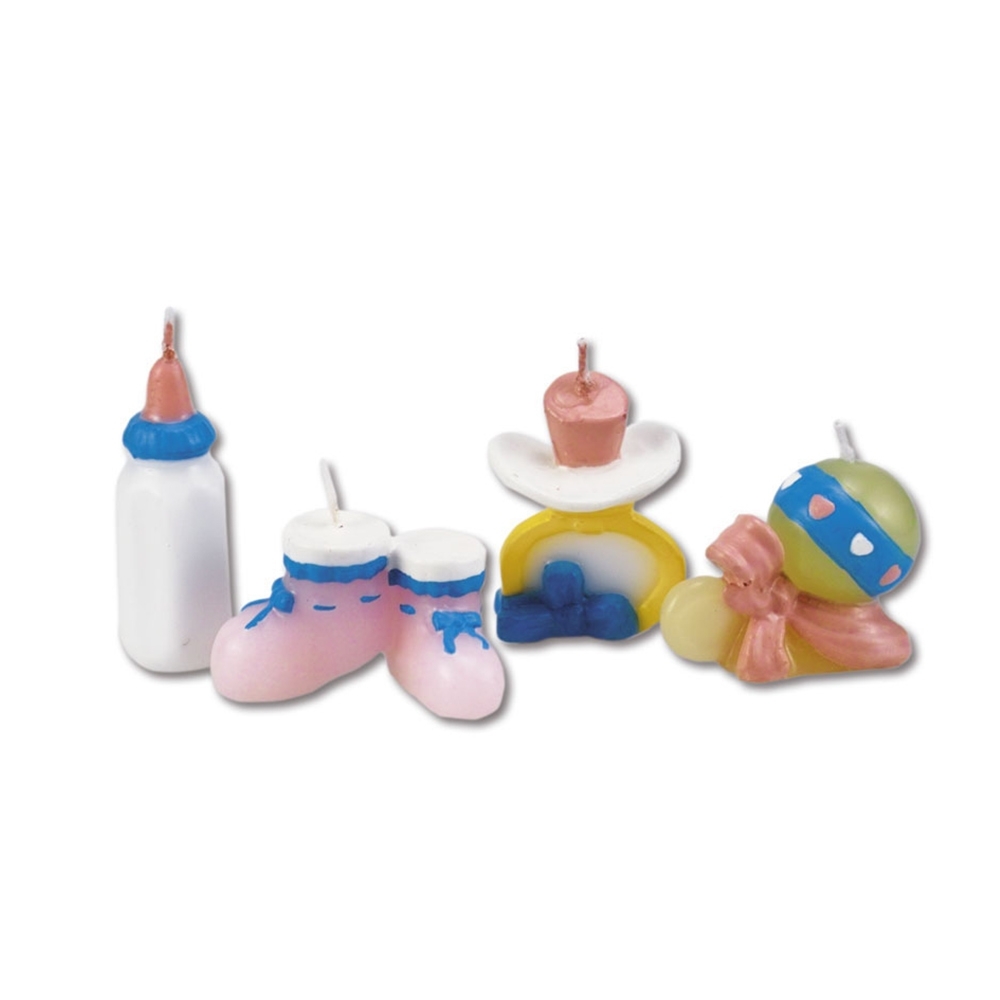 Städter - Kerze Baby Bunt - 2,5–5 cm - 4-teiliges Set Städter - Kerze Baby Bunt - 2,5–5 cm - 4-teiliges Set