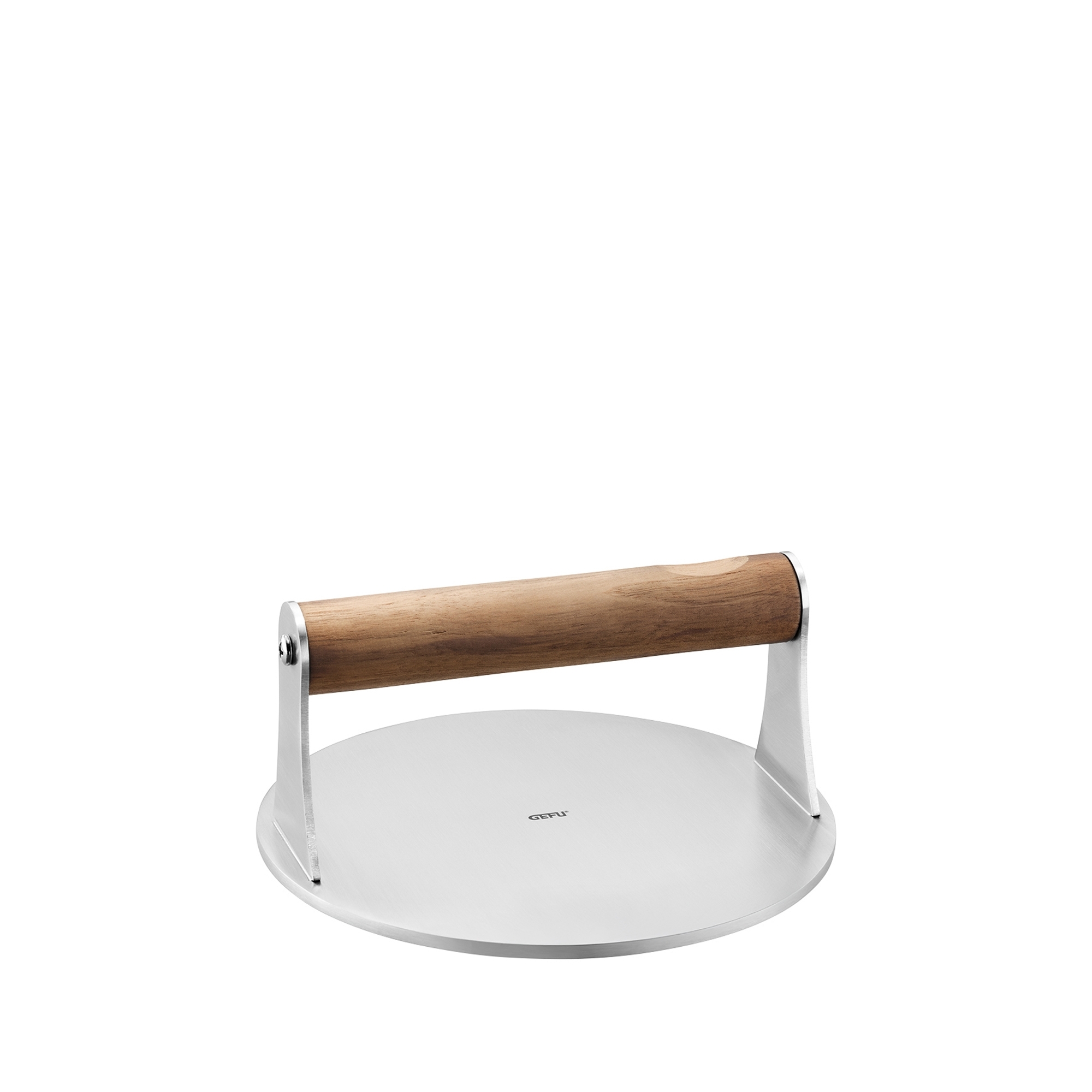 GEFU BBQ smash burger press with walnut handle