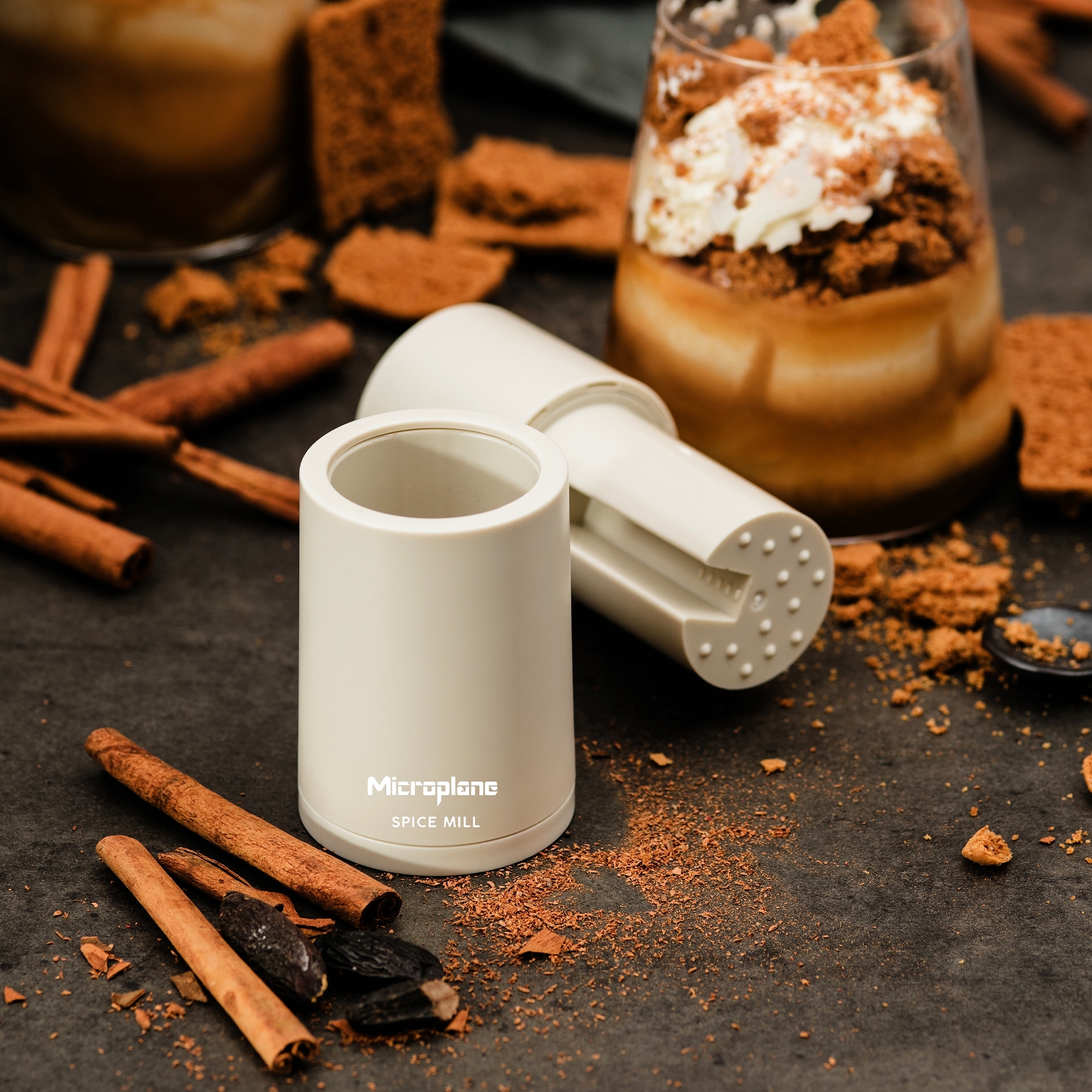 Microplane - Muskatmühle 2in1 - Cashmere Beige Microplane - Muskatmühle 2in1 - Cashmere Beige