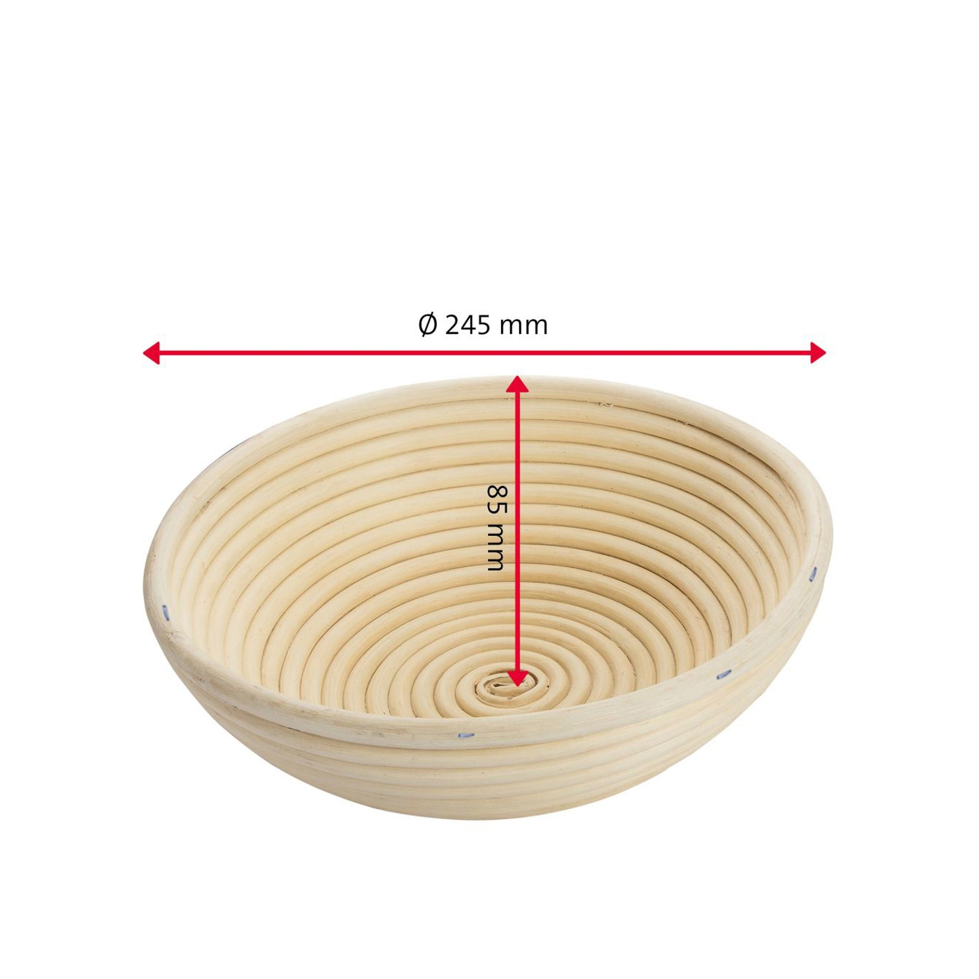 Rundes Gärkörbchen 24,5 cm Durchmesser, 8,5 cm hoch