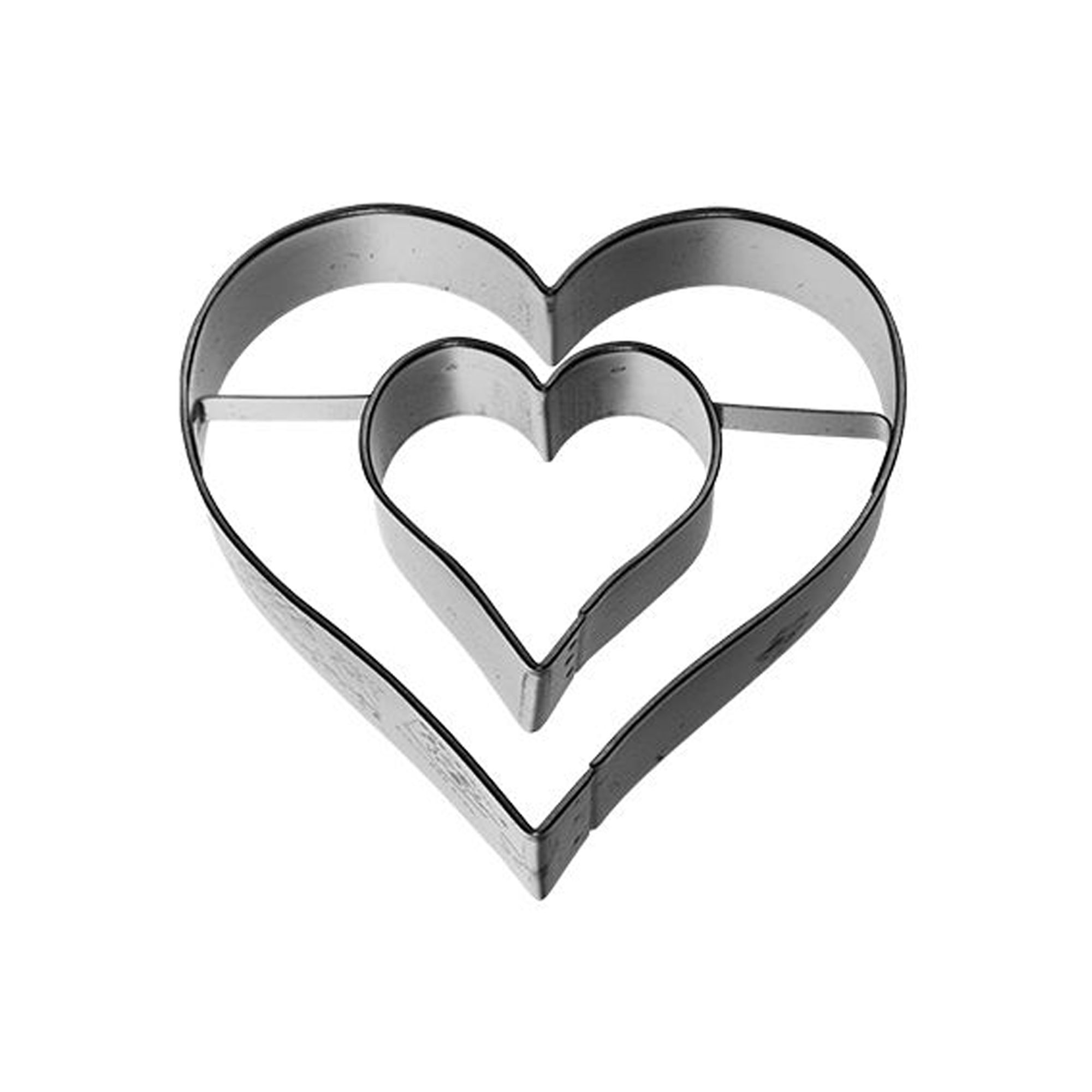 Birkmann - Cookie cutter heart with inner heart, 6 cm