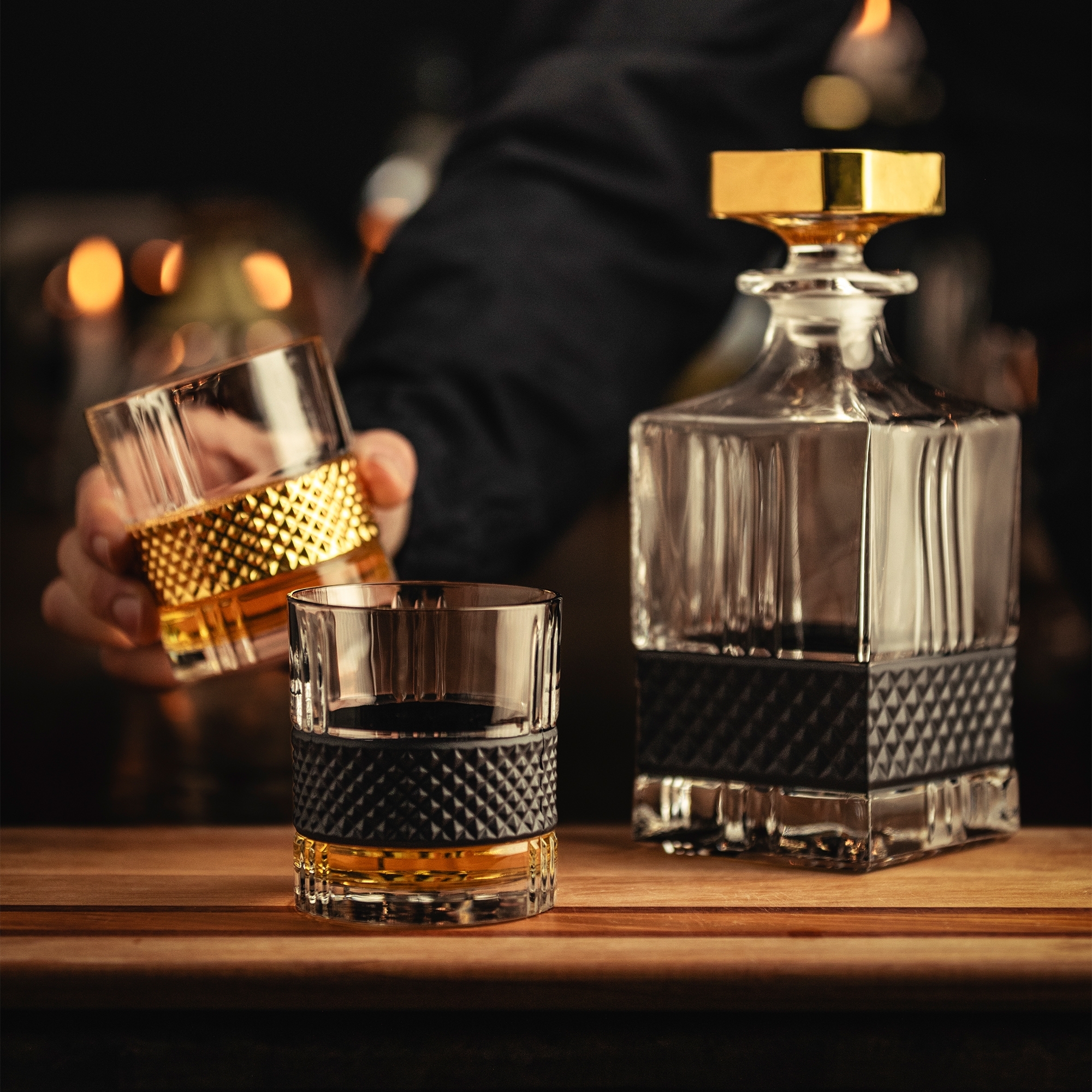 Eisch - GLEN Whisky Decanter, gold/black
