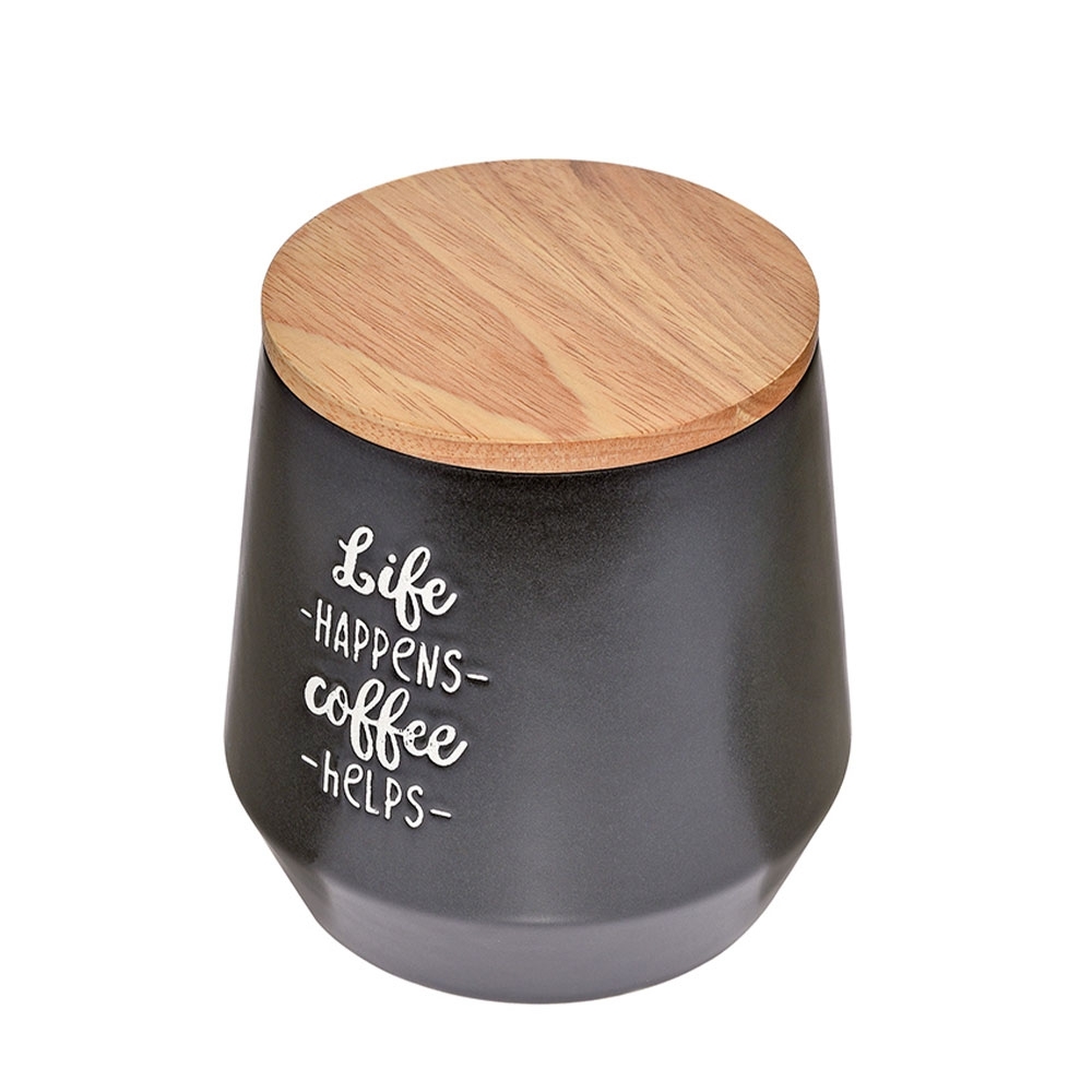 cilio - Storage jar 1 L, matt black cilio - Storage jar 1 L, matt black