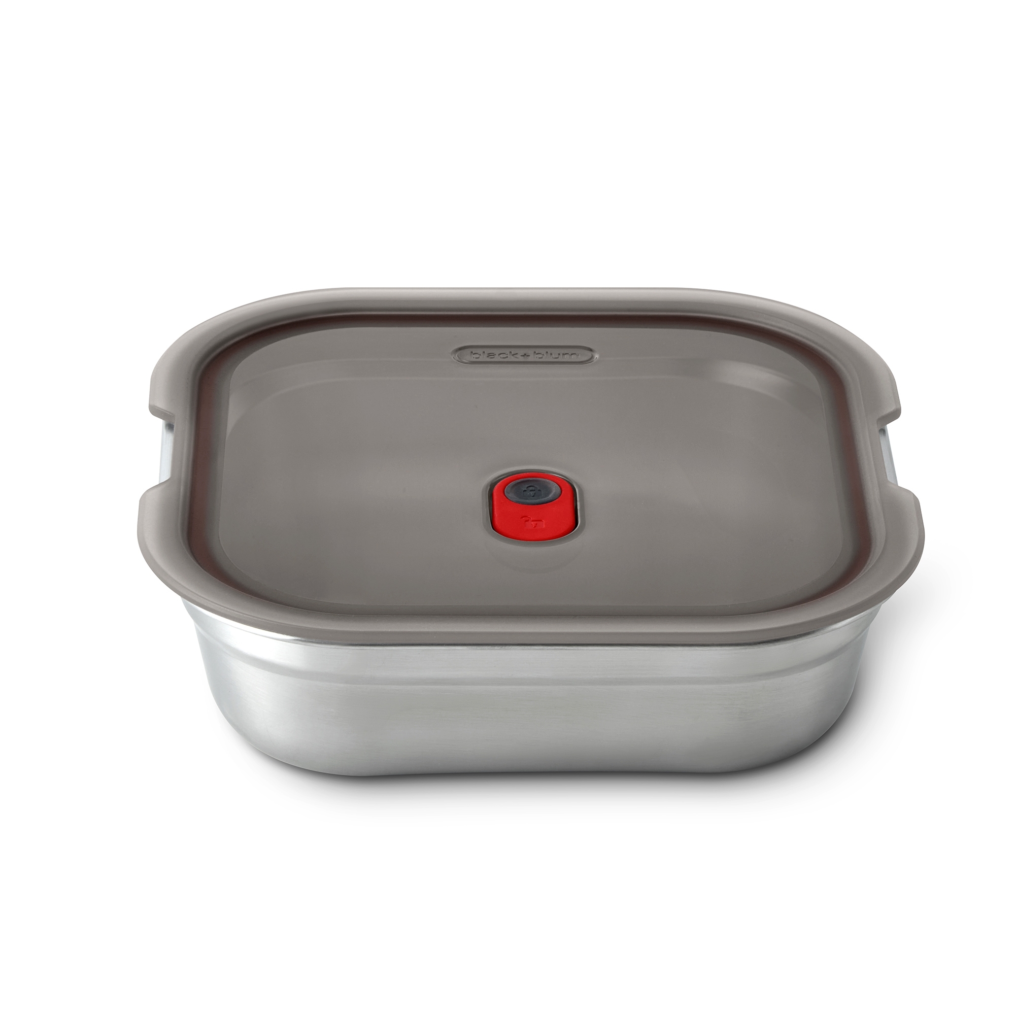 black+blum - Square multifunctional box - 1400 ml - grey/red