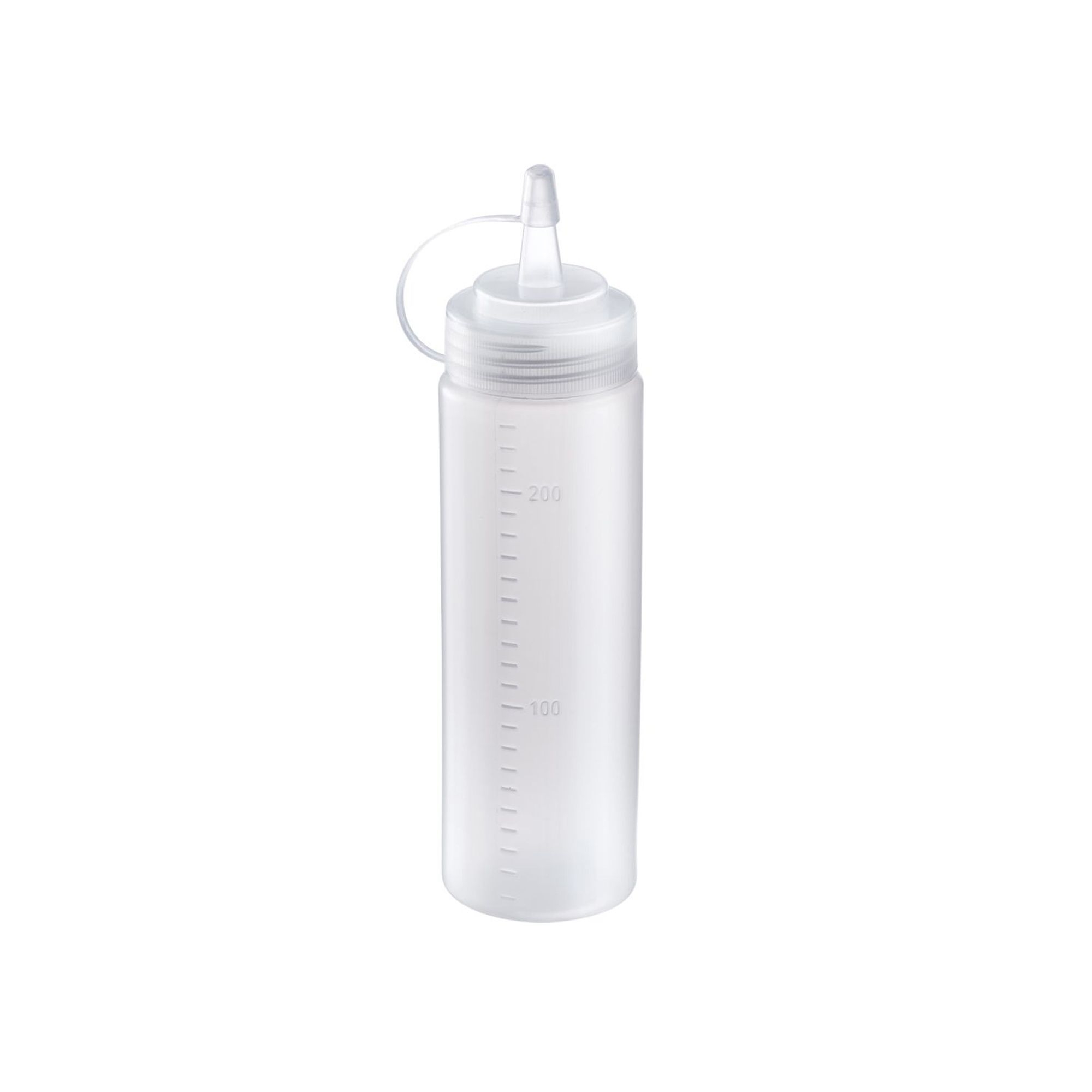 Transparent Westmark 240 ml squeeze bottle with scale