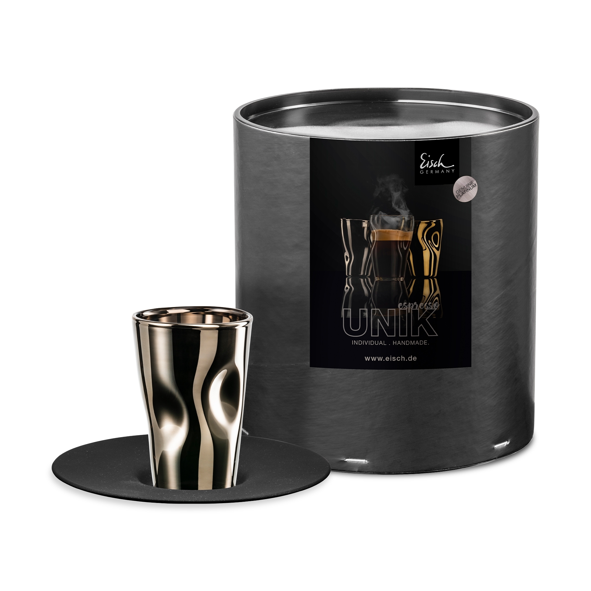 Eisch – Espresso Set UNIK, platinum/black