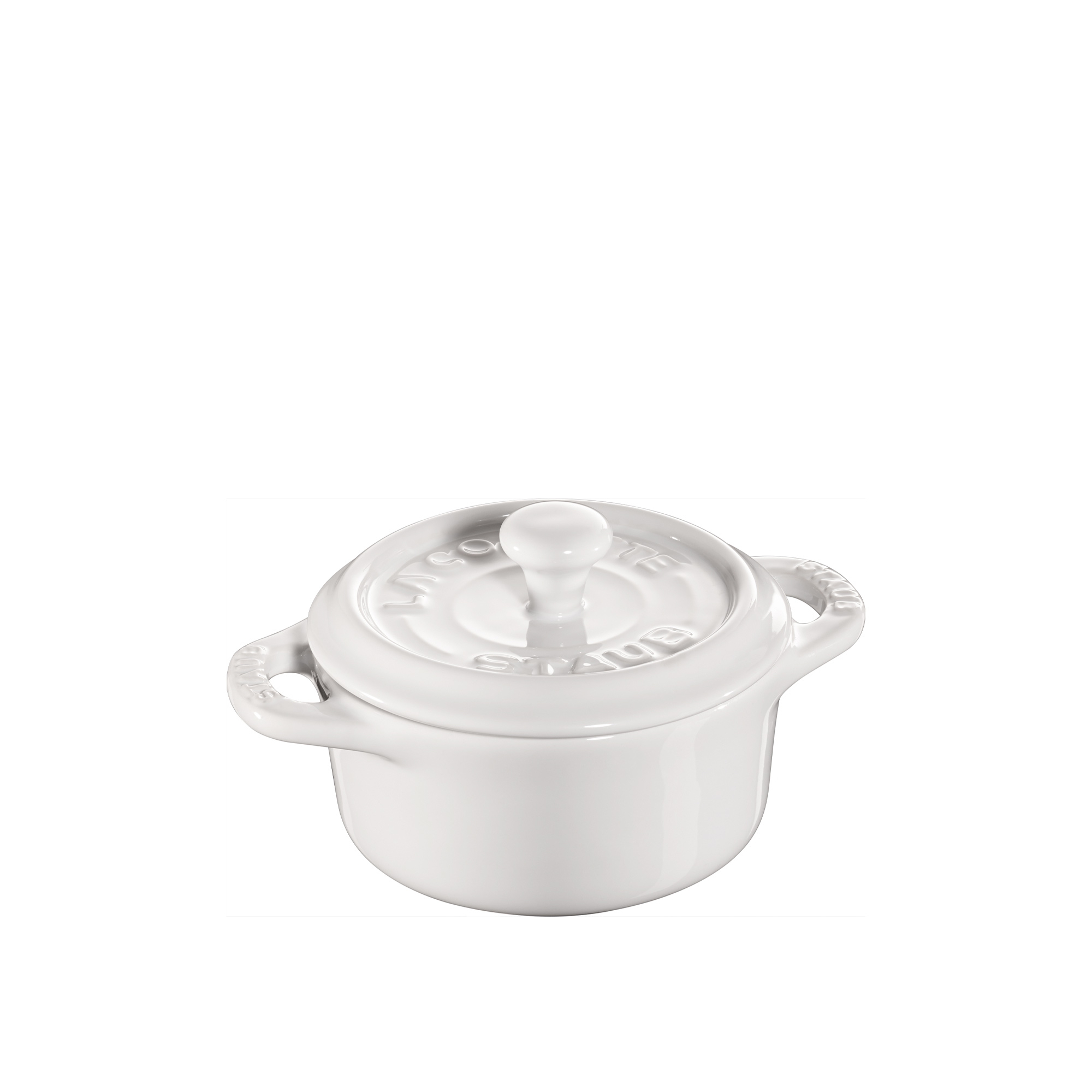 Staub - round Mini Cocotte, 10 cm - Pure white