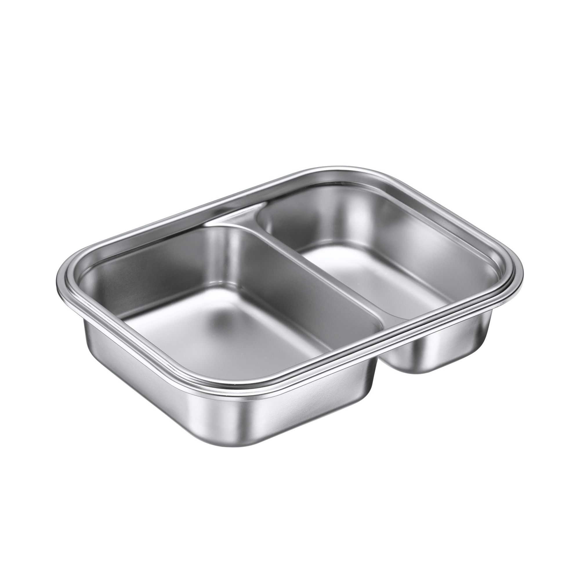 Westmark - Stainless steel lunch box/food storage box, divided, 450 + 280 ml