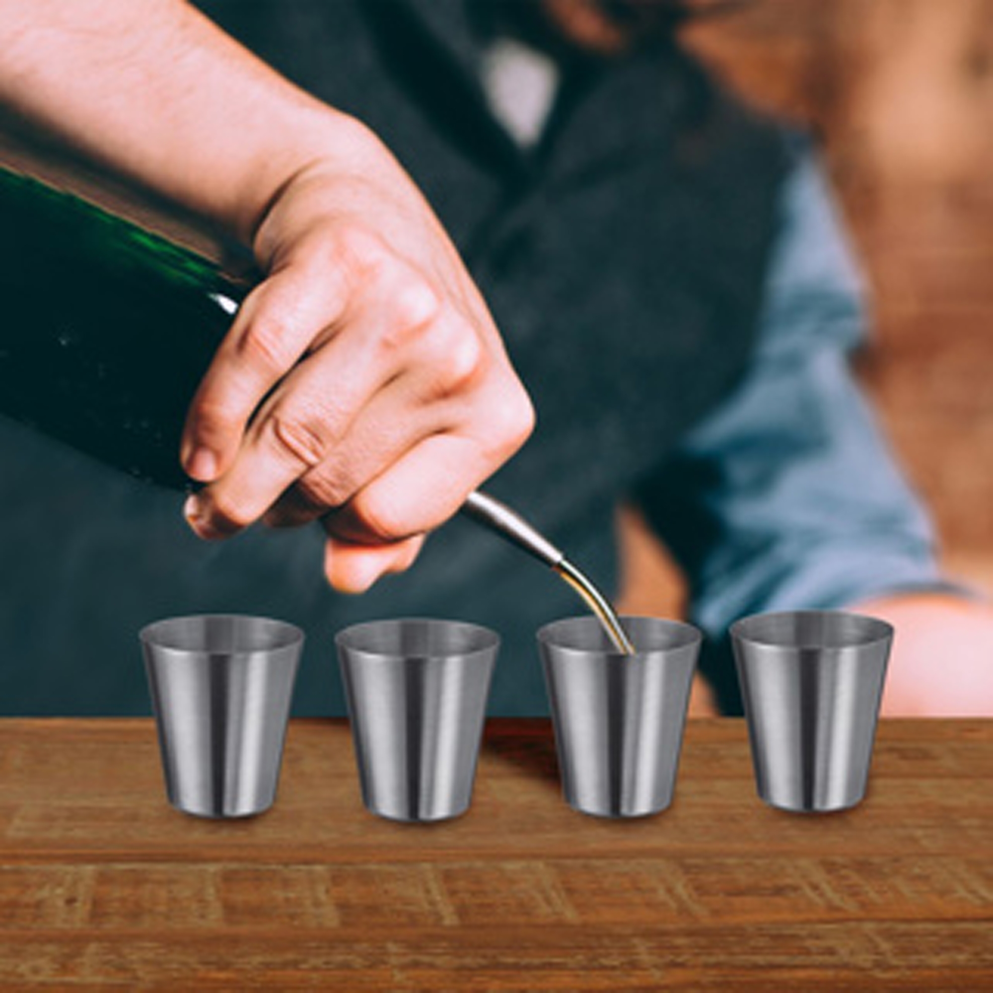 Westmark 4 Mendo Mini-Becher 30 ml aus Edelstahl