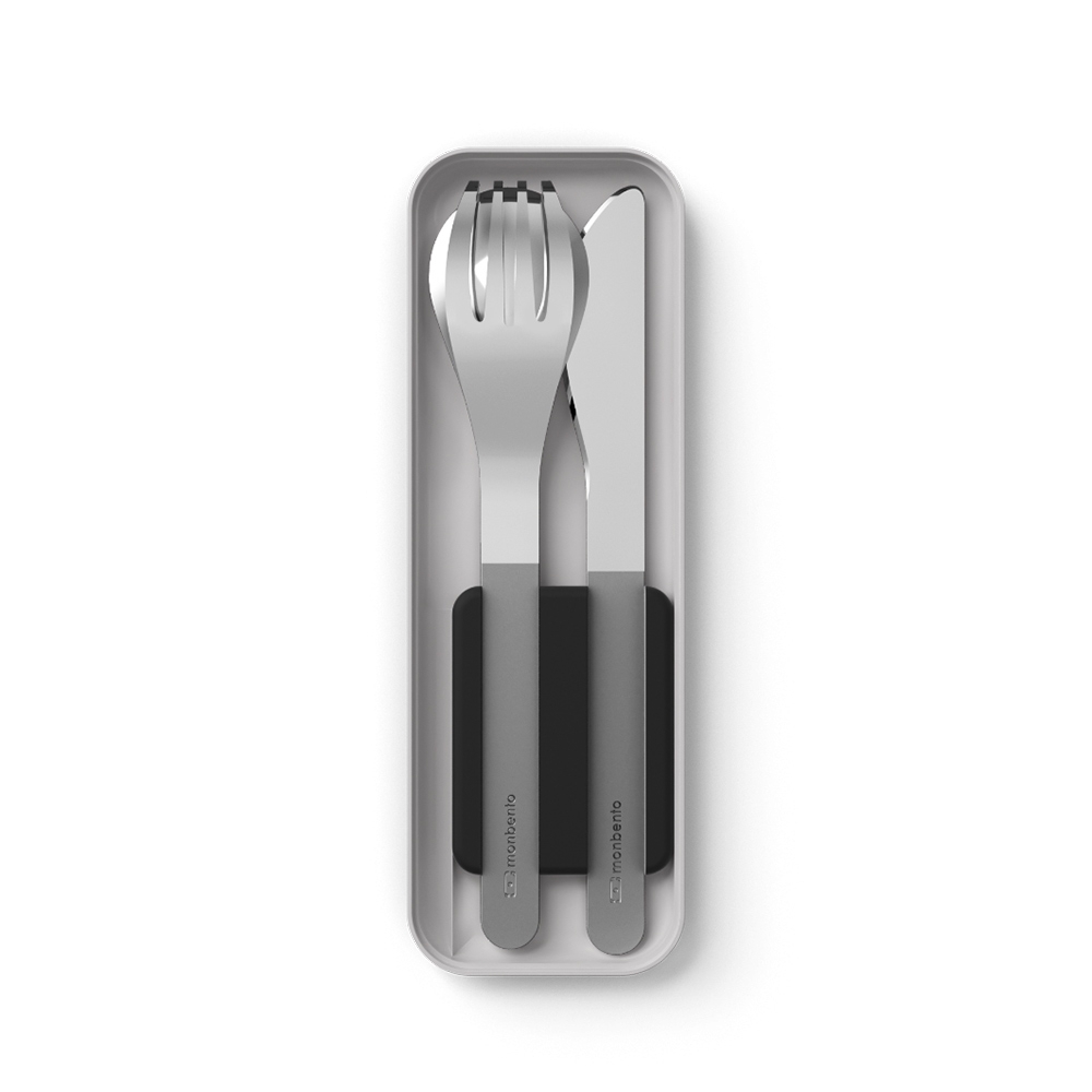 monbento - MB Slim Box black onyx - cutlery set