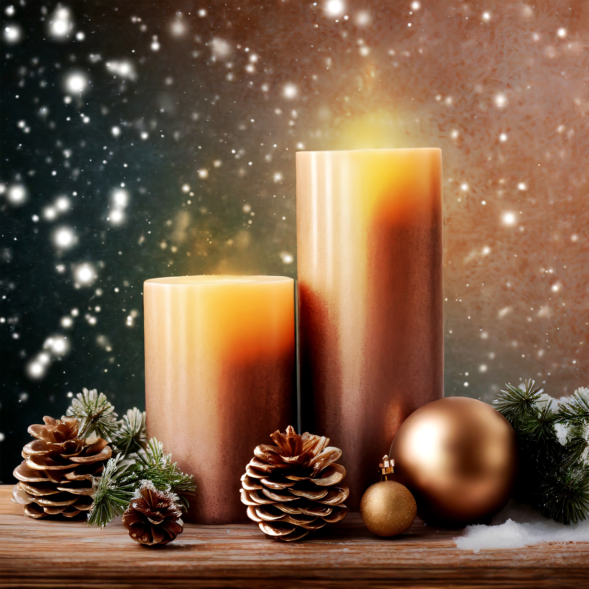 Qult Farluce Inside - Teelichthalter in Kerzenform - Rose Gold
