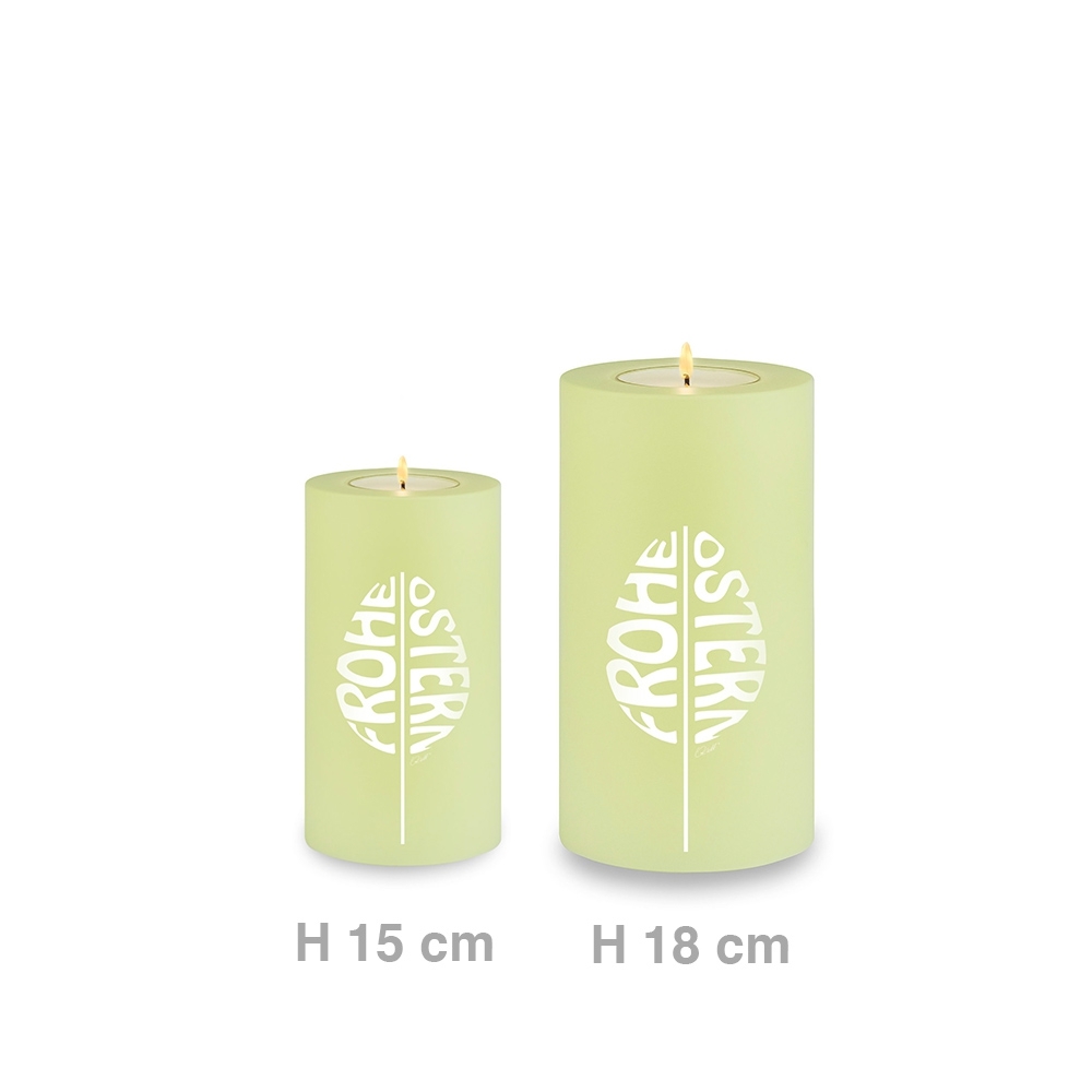 Qult Farluce Trend - Tealight Candle Holder - Lime "Happy Easter" Qult Farluce Trend - Tealight Candle Holder - Lime "Happy Easter"