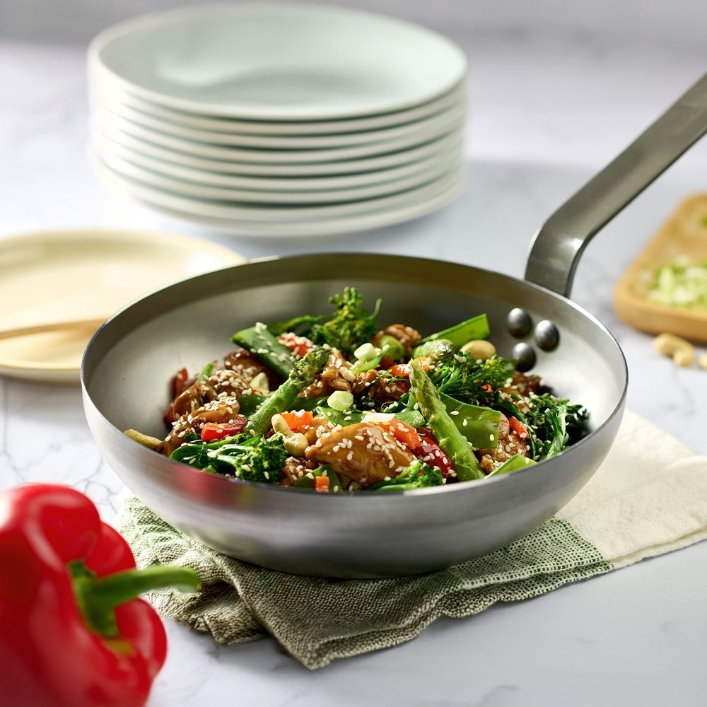 de Buyer - Mineral B - Gewölbter Wok mit Griff - 28 cm