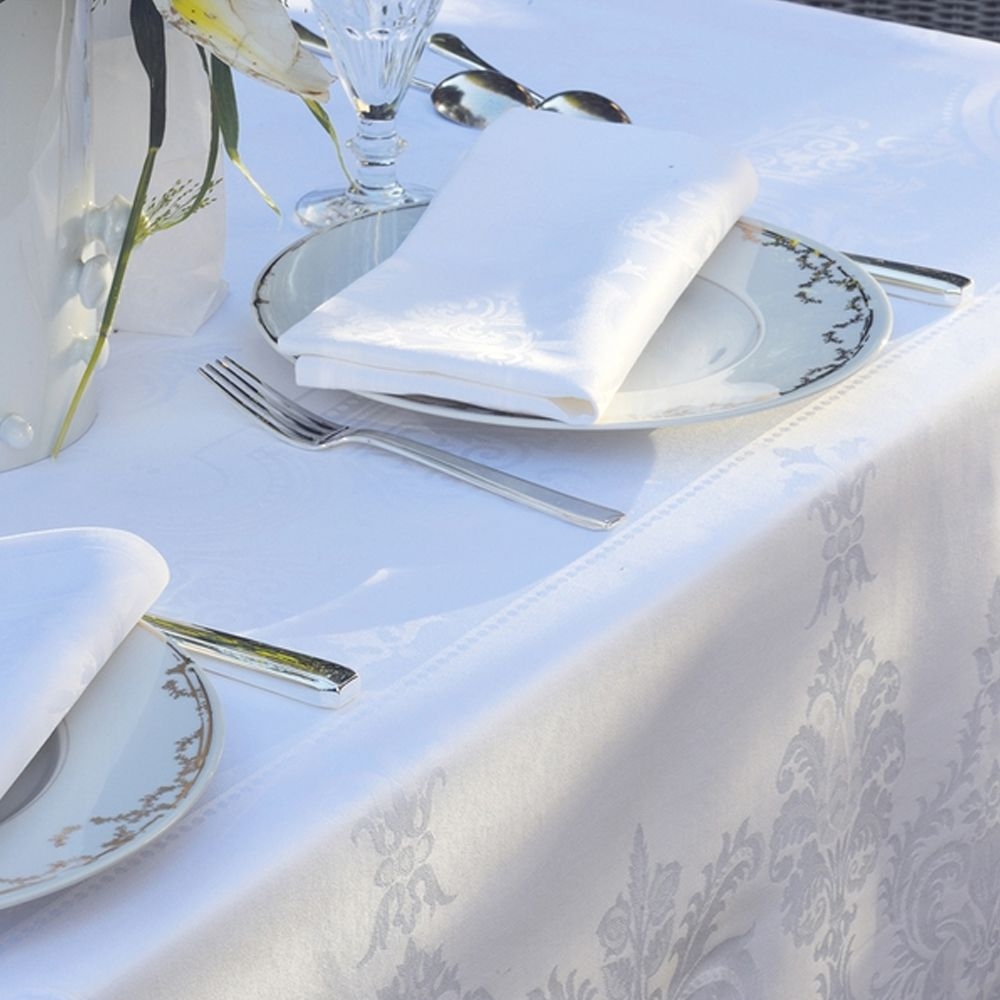 Garnier-Thiebaut Tablecloth - Beauregard White - oB - Different sizes