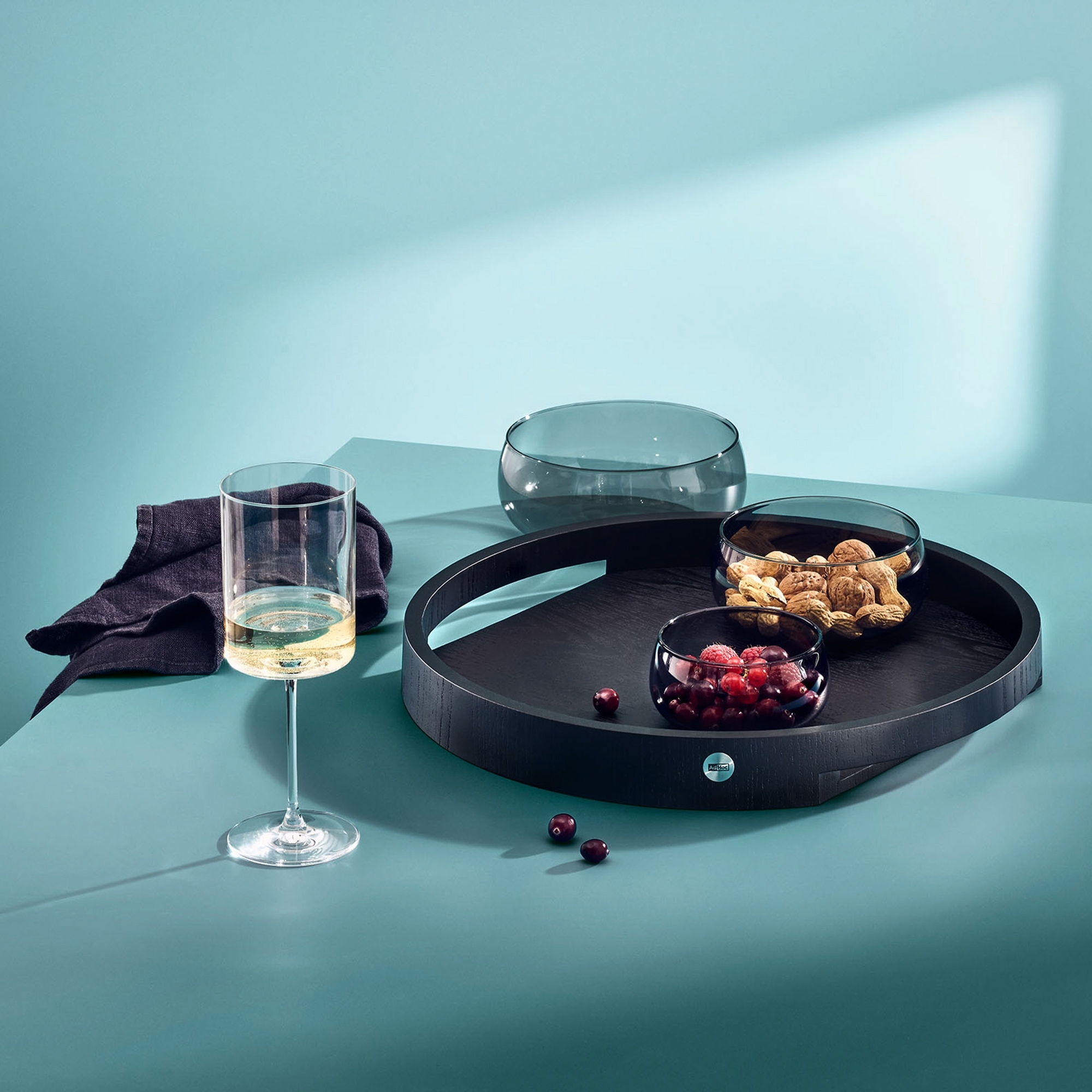 AdHoc - Aura Serving Tray  - Ø 40 cm | Black