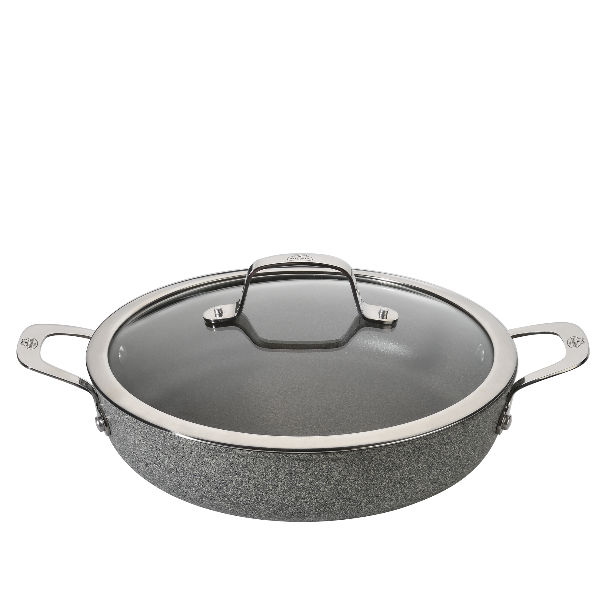Ballarini - serving pan with glass lid - Salina granitium