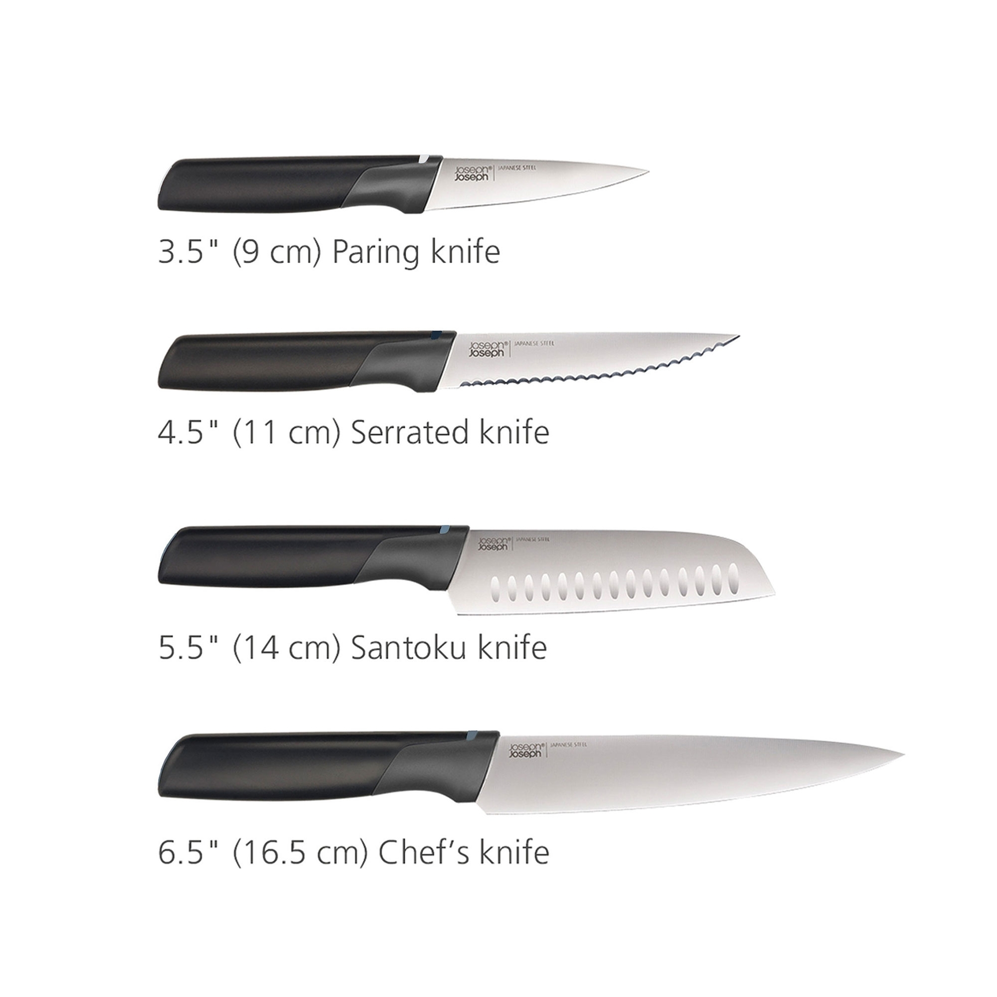 Joseph Joseph - Folio™ Plus 8-piece knife and chopping board set - Graphit