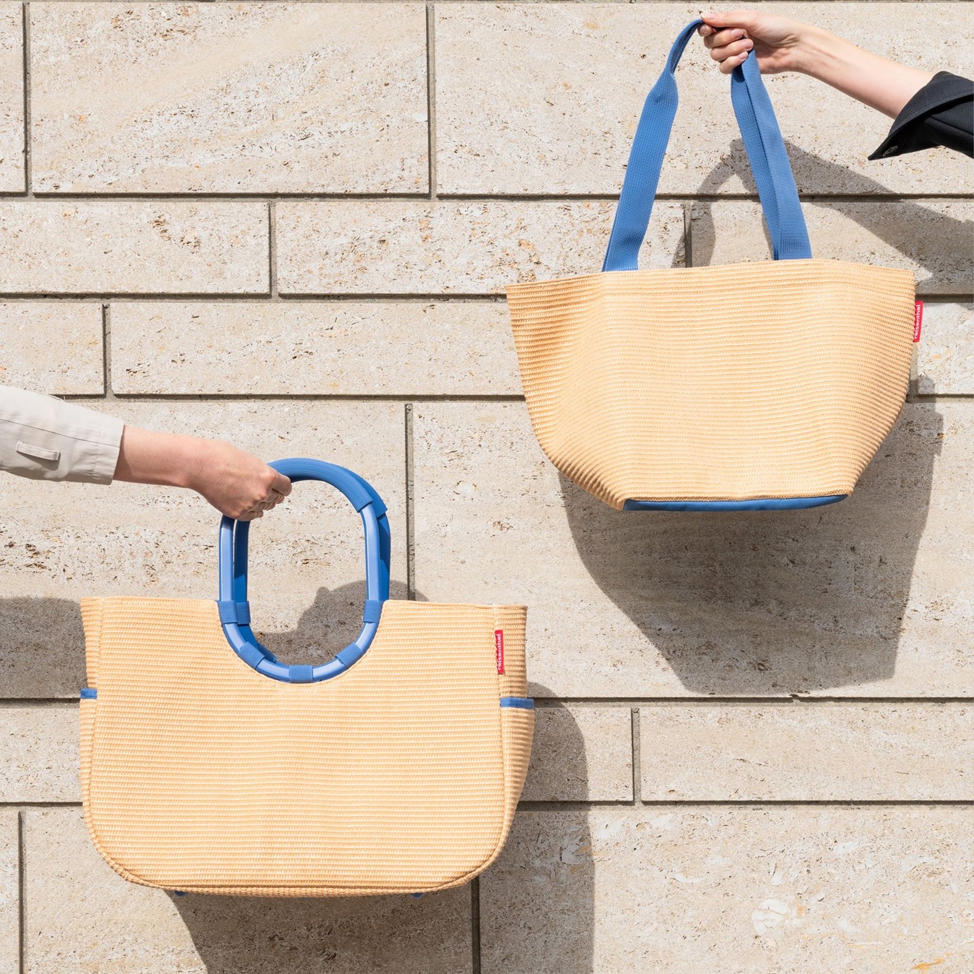 reisenthel - shopper M - raffia blue