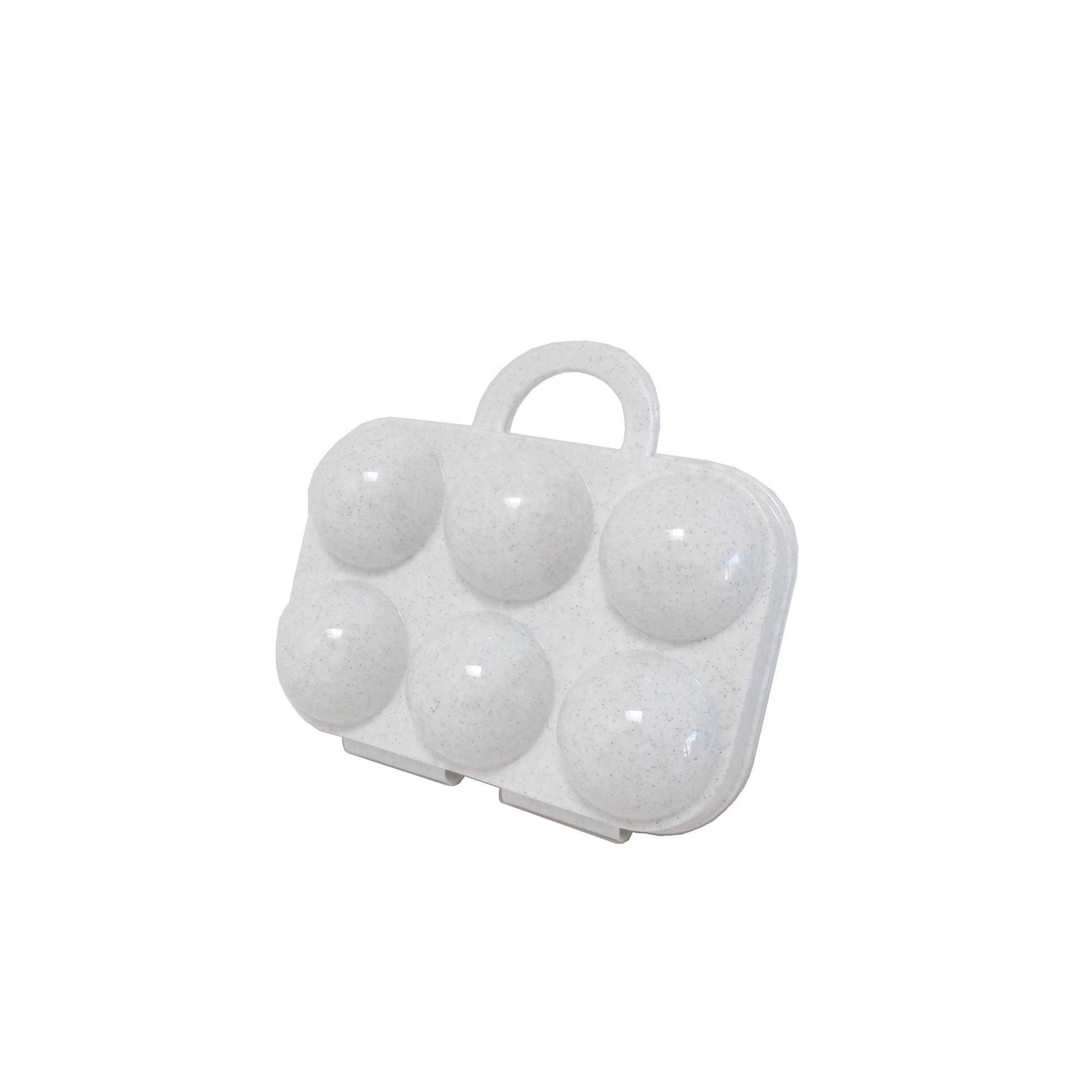 Sonja Plastic - Eierträger 6-fach - granit-weiß