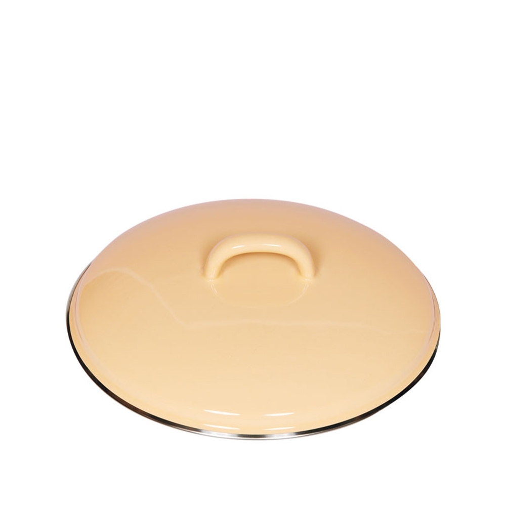 Riess CLASSIC - Colorful/Pastel - Lid with Chrome Rim 20 cm Golden yellow