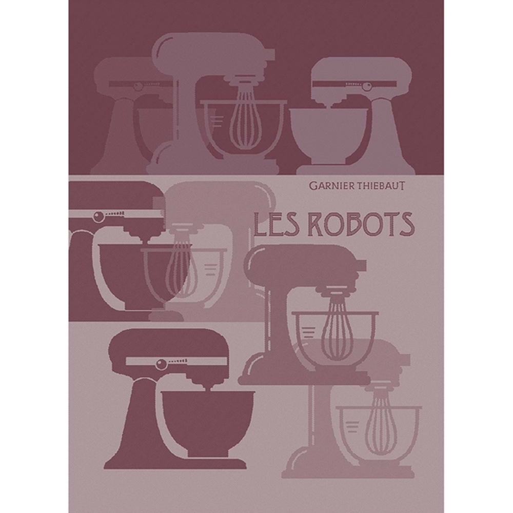 Garnier-Thiebaut Geschirrtuch - Les Robots Framboise