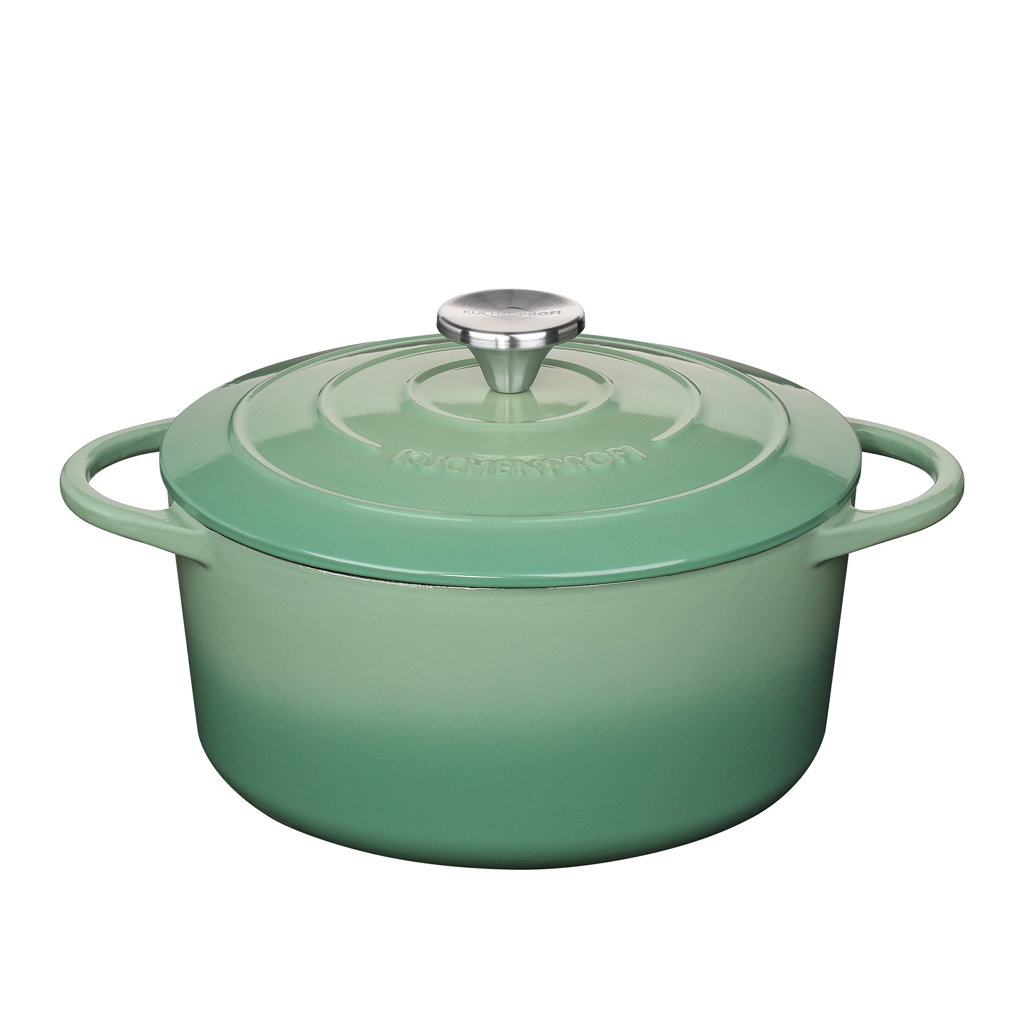 Round cast iron casserole Küchenprofi PROVENCE jade 24 cm