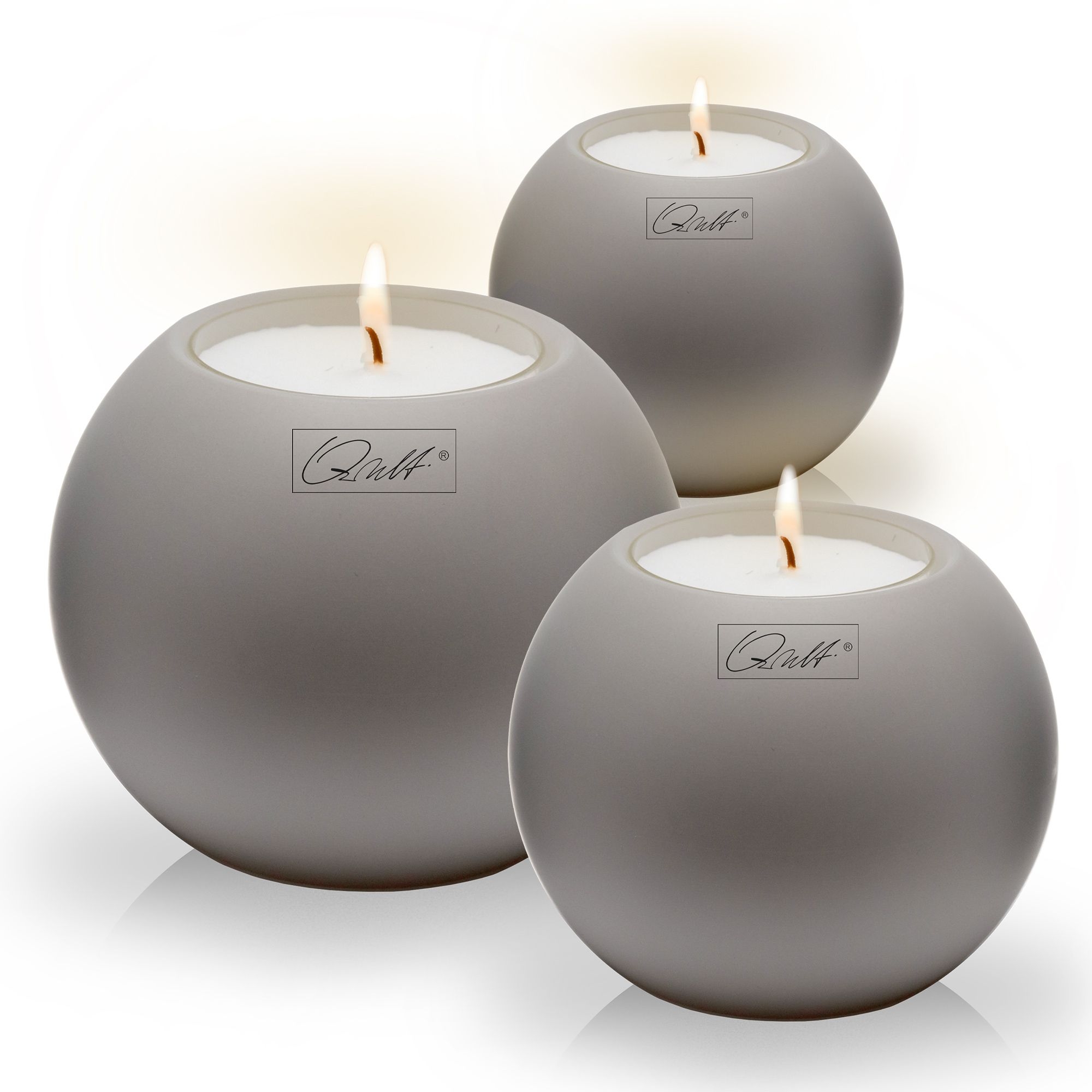 Qult Farluce Moon Matt - Teelichthalter in Kerzenform Ø 8 cm - Stone Grey Qult Farluce Moon Matt - Teelichthalter in Kerzenform Ø 8 cm - Stone Grey