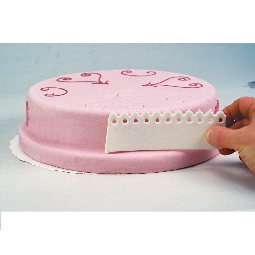 Städter - Fondant embossing stamp Border ca. 14,5 cm blue Set, 3-teilig