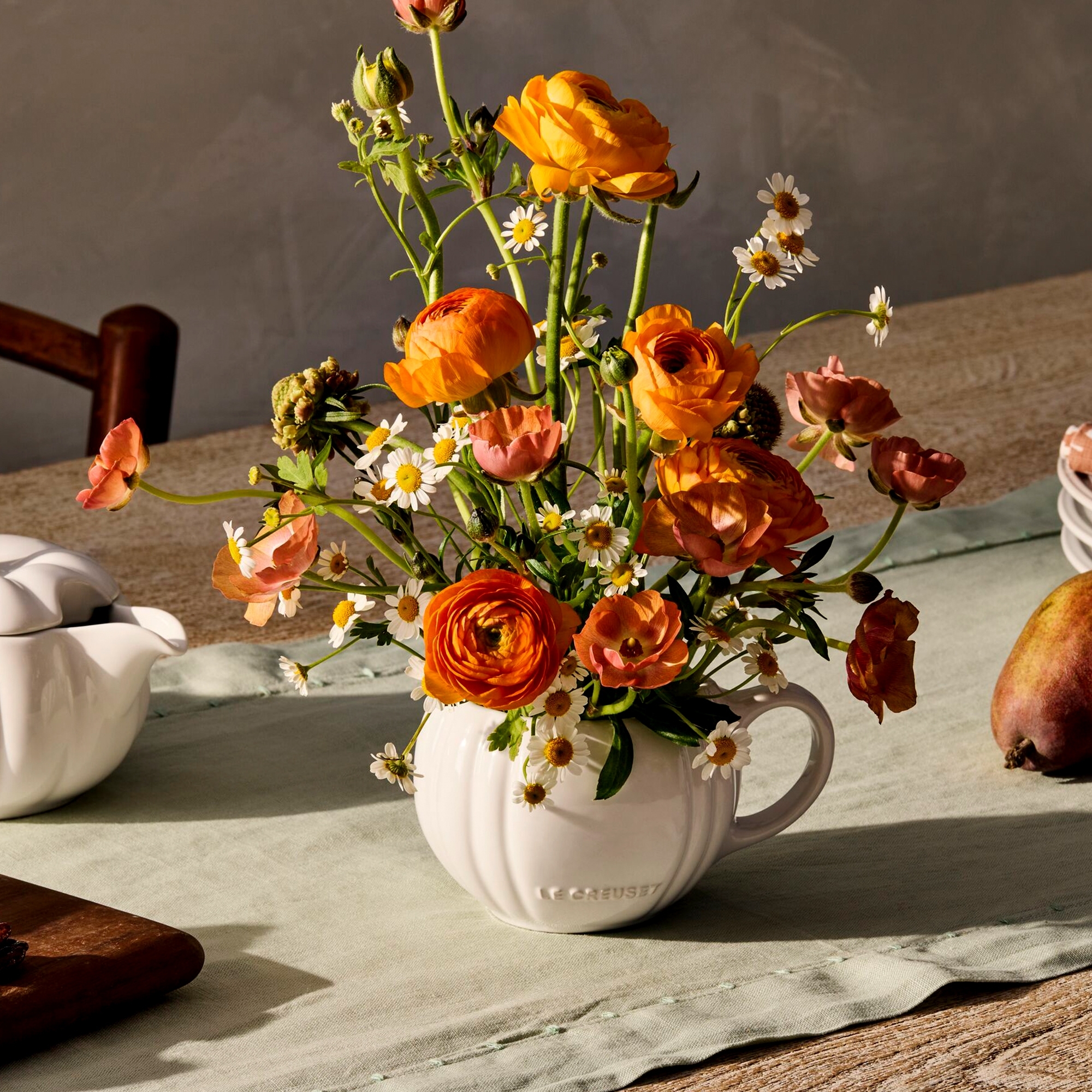 Le Creuset - Pumpkin Mug with lid 400 ml - White