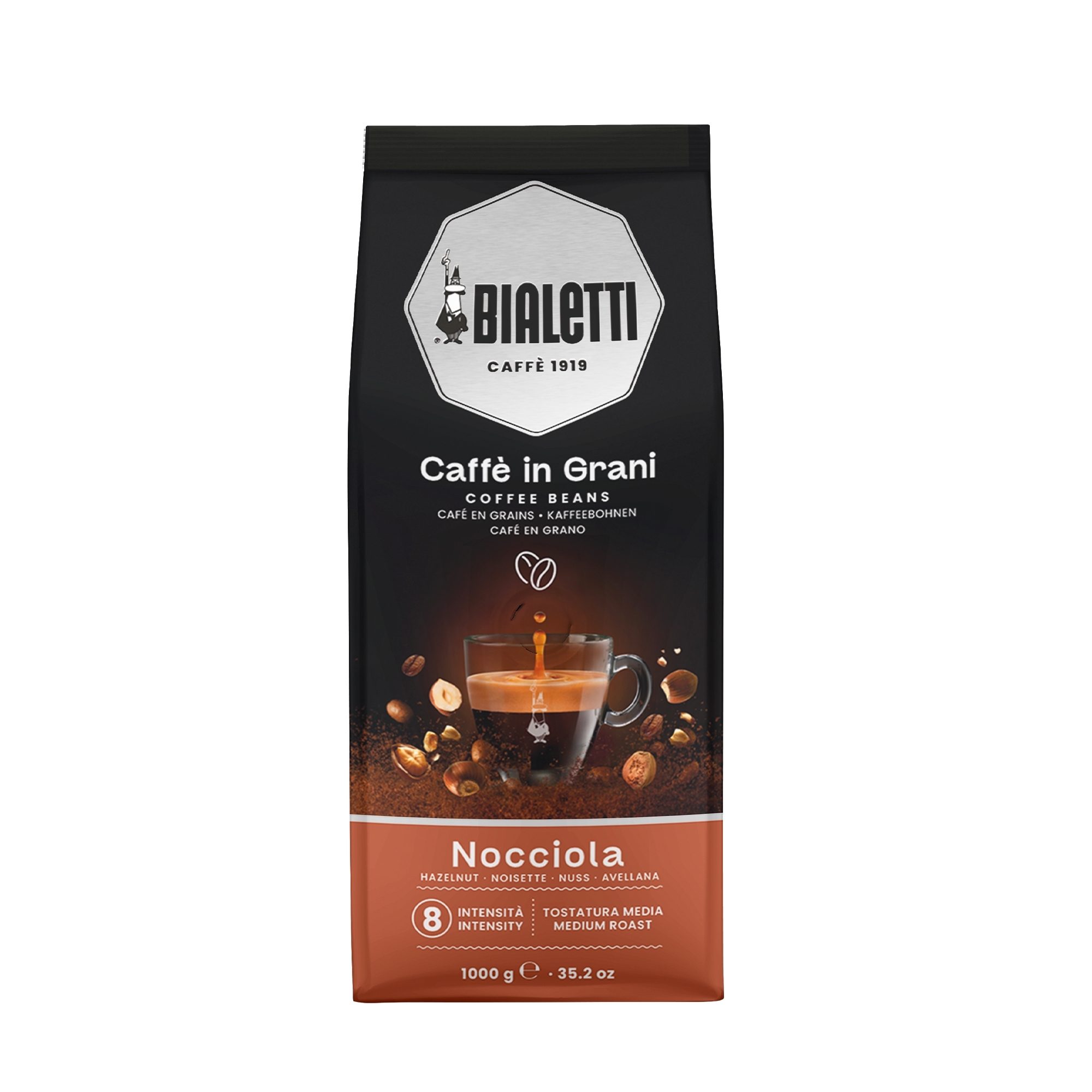 Bialetti - Caffè in Grani Nocciola, Kaffeebohnen 1000g