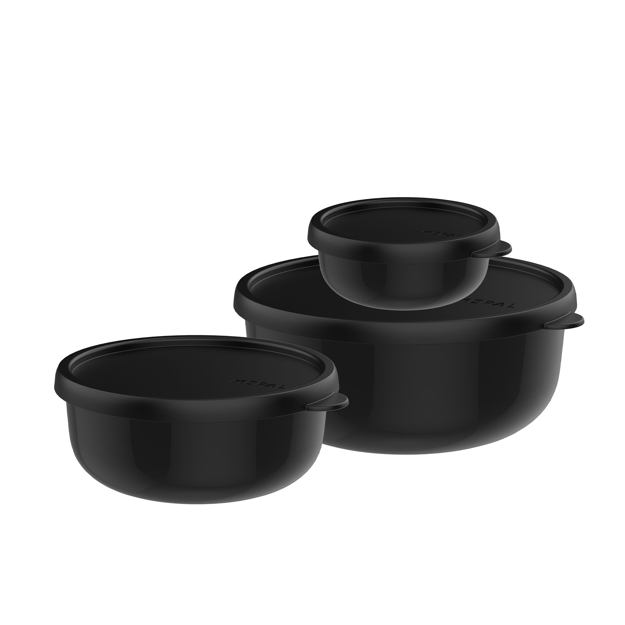 Mepal Lumina 3-piece storage set 250/750/1500 ml black