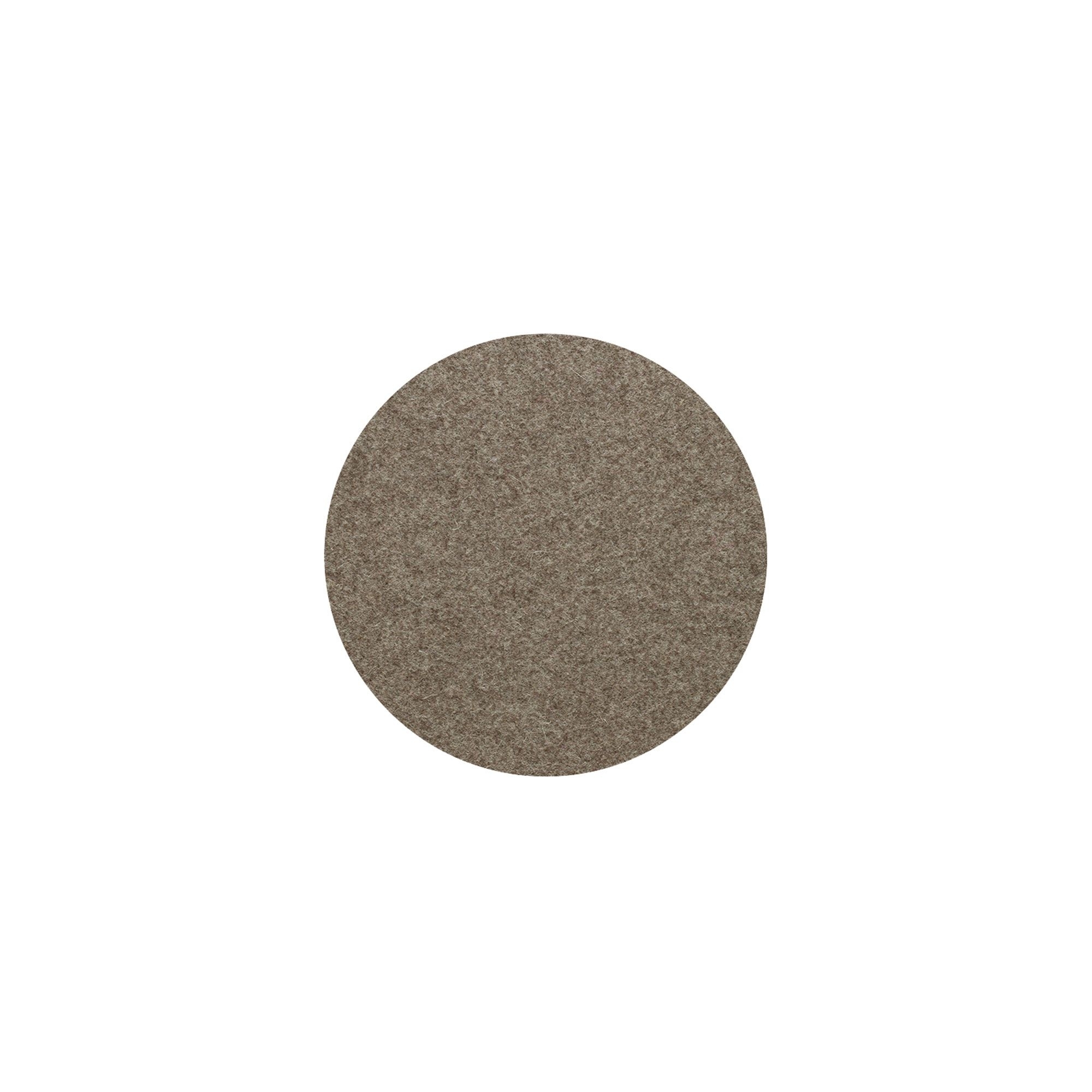 Runder brauner Filzuntersetzer für Tassen