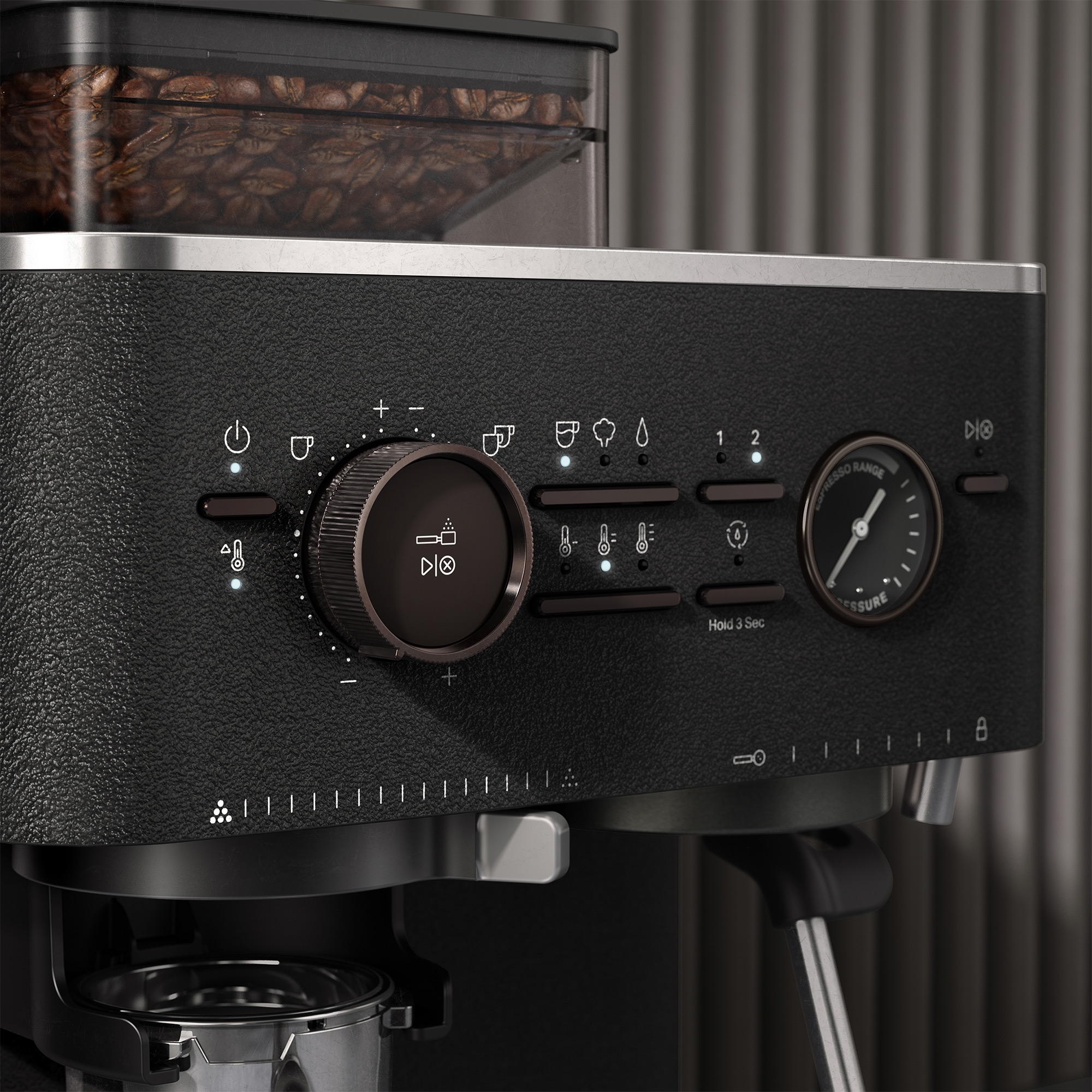 KitchenAid - Semi-automatic espresso machine with coffee grinder - candy apple KitchenAid - Semi-automatic espresso machine with coffee grinder - candy apple