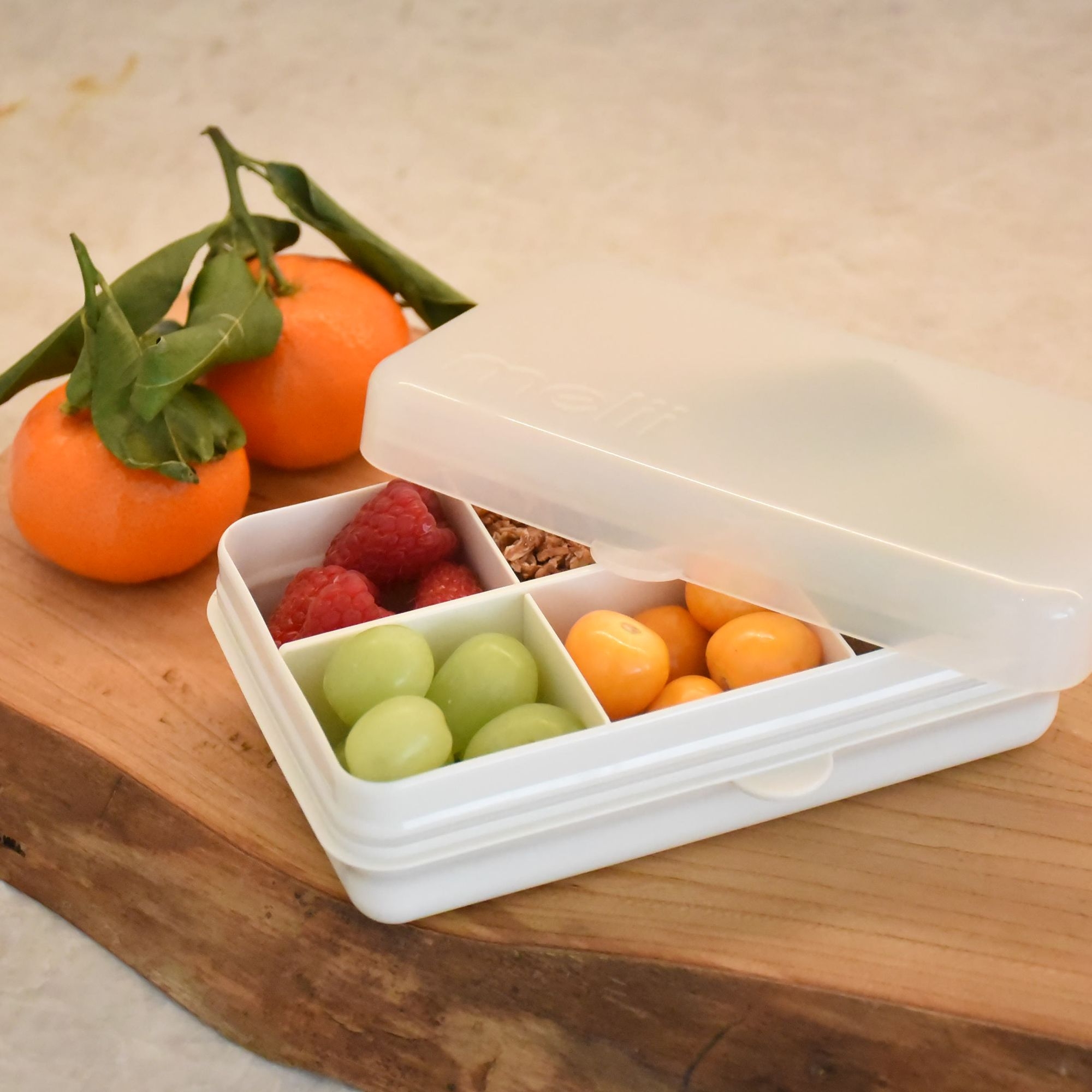 melii - Snack-Box "Snackle" mini - 6 Fächer, 708 ml, weiß