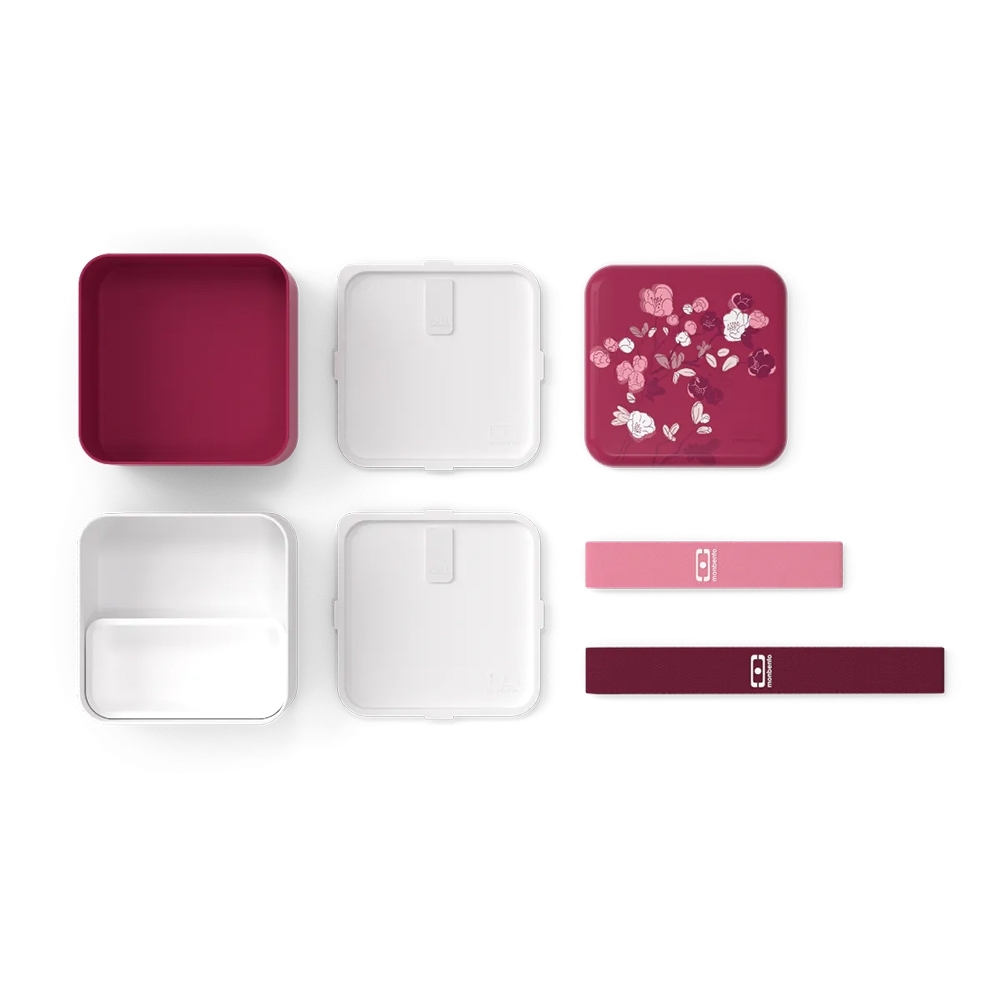 monbento - Square Bento Box graphic magnolia