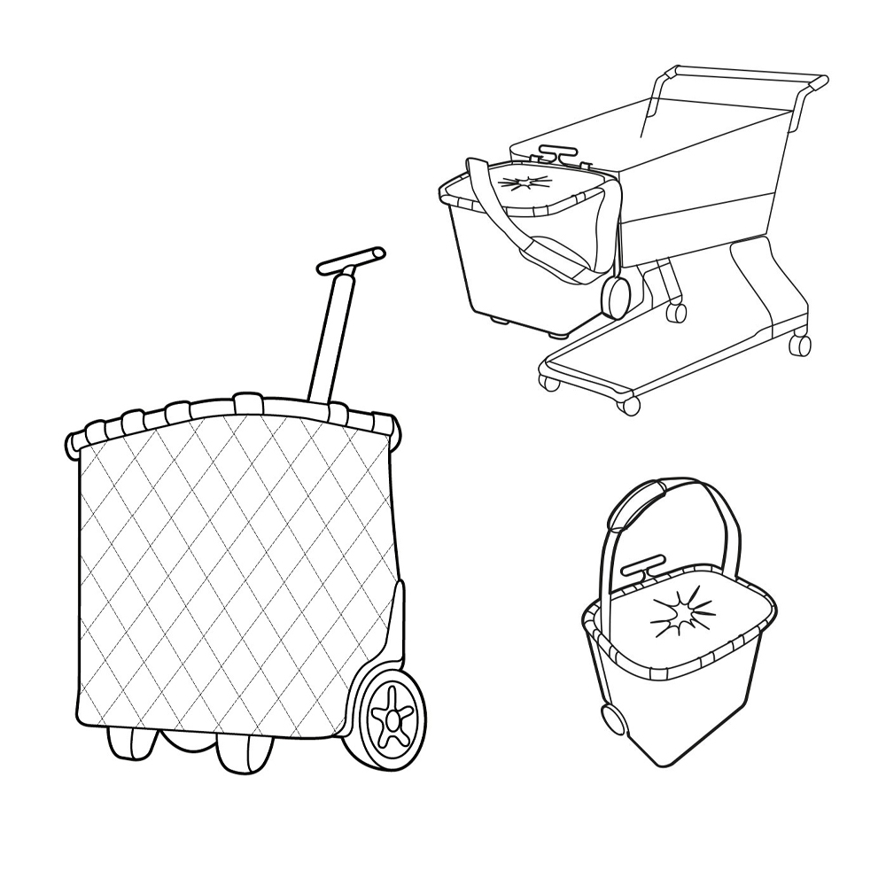 reisenthel - carrycruiser - frame rhombus blue reisenthel - carrycruiser - frame rhombus blue