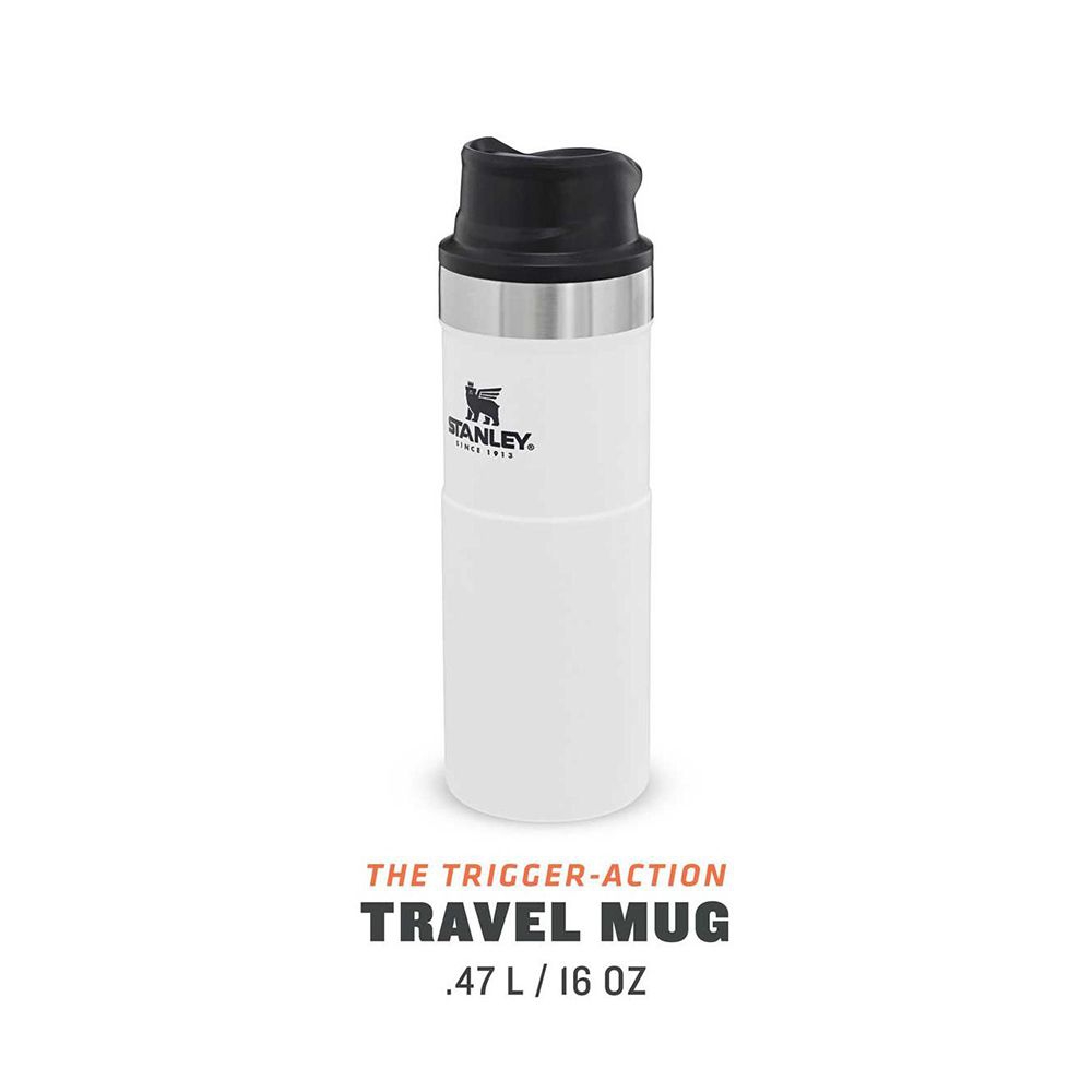 Stanley - Classic Trigger-Action Travel Mug 0,473 L - white