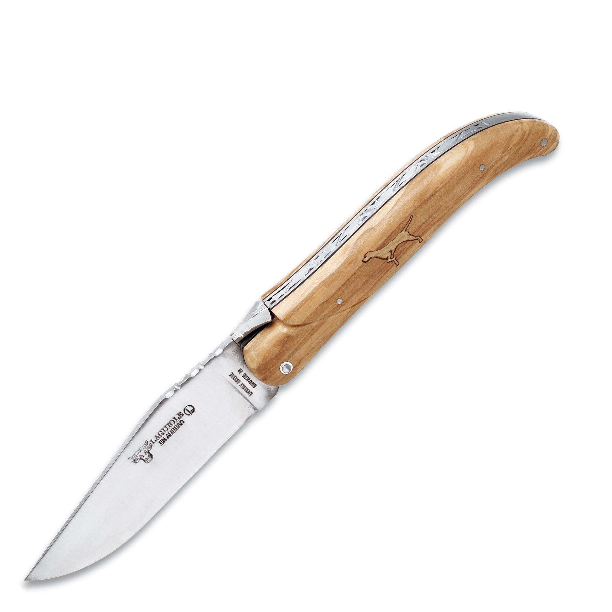 Laguiole - Hunting knives dog olive