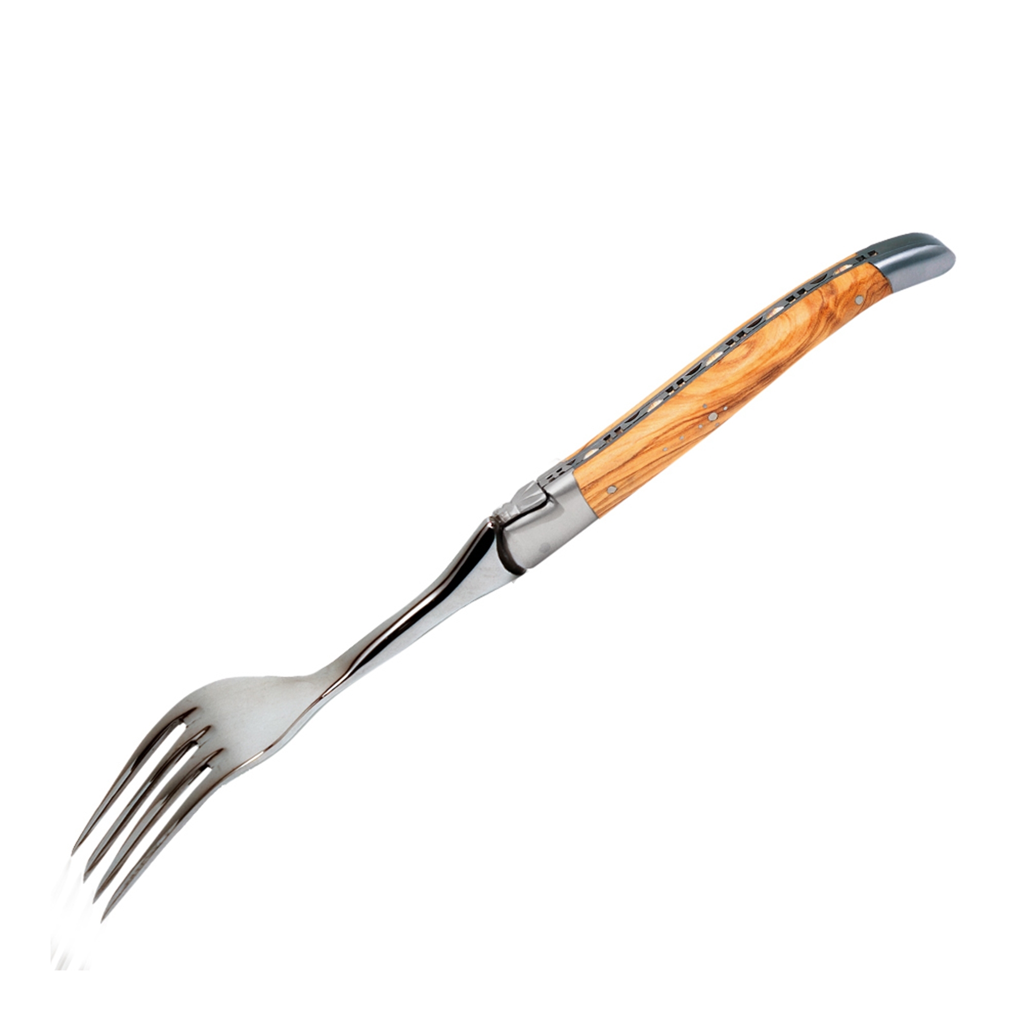 Elegant fork with olive wood handle