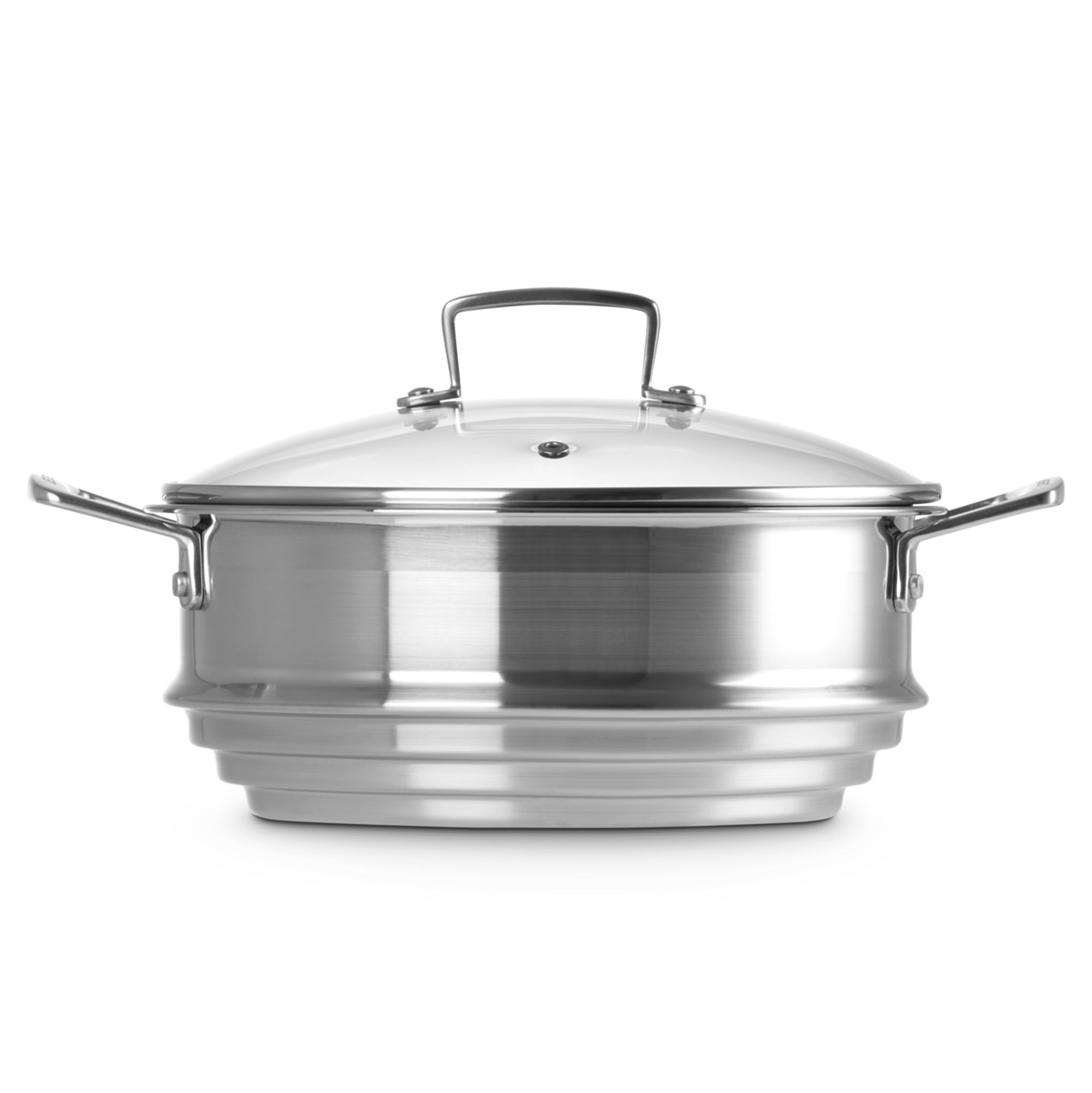 Le Creuset Multi-Dämpfeinsatz Edelstahl mit Glasdeckel 24 cm