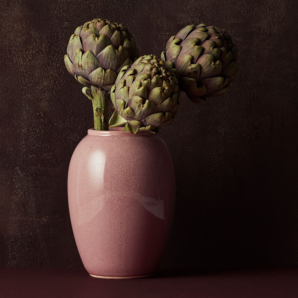 Bitz - Stoneware Vase - 20 cm - light pink