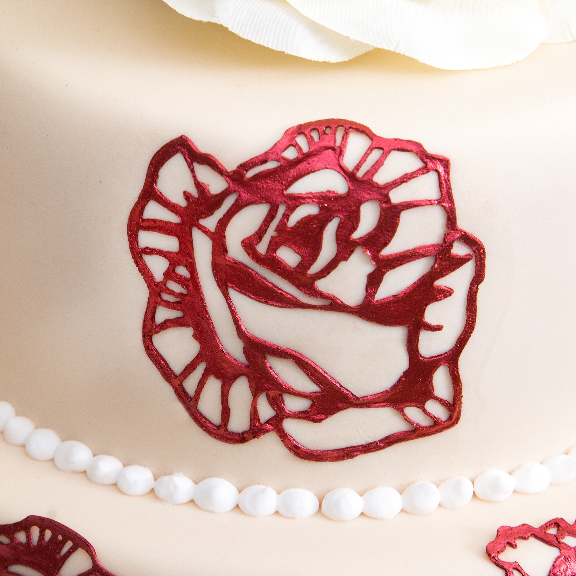 Städter - Cake lace mould Rose - 39,5 x 7,5 cm - Silicone