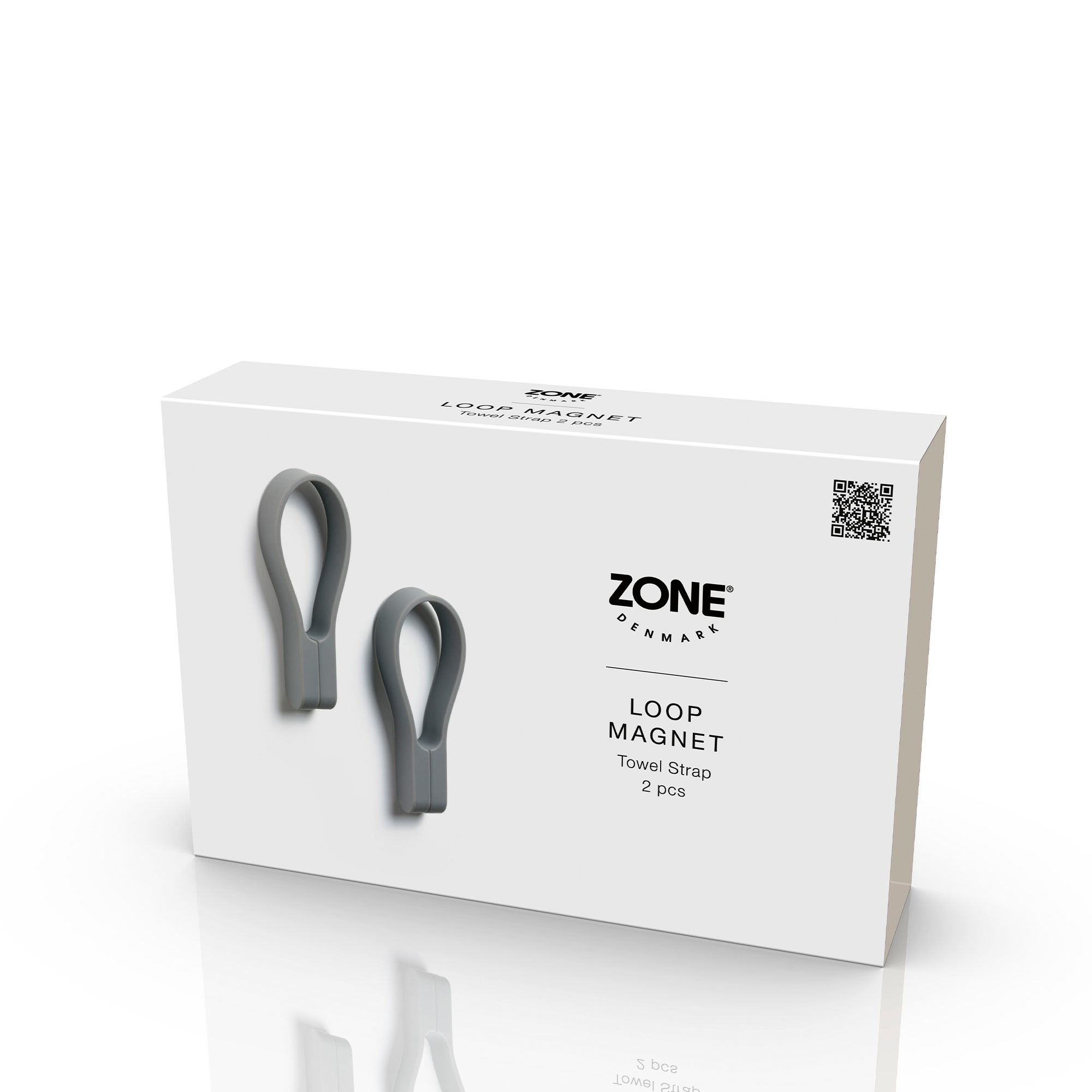 Zone - Loop magnet towel holder 2 pcs. - Grey