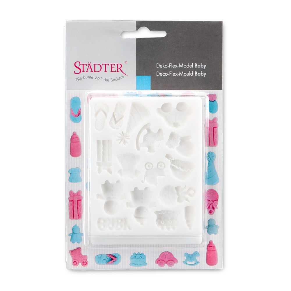 Städter - Fondant mould Baby - 1,5–3 cm - 16er-relief shape