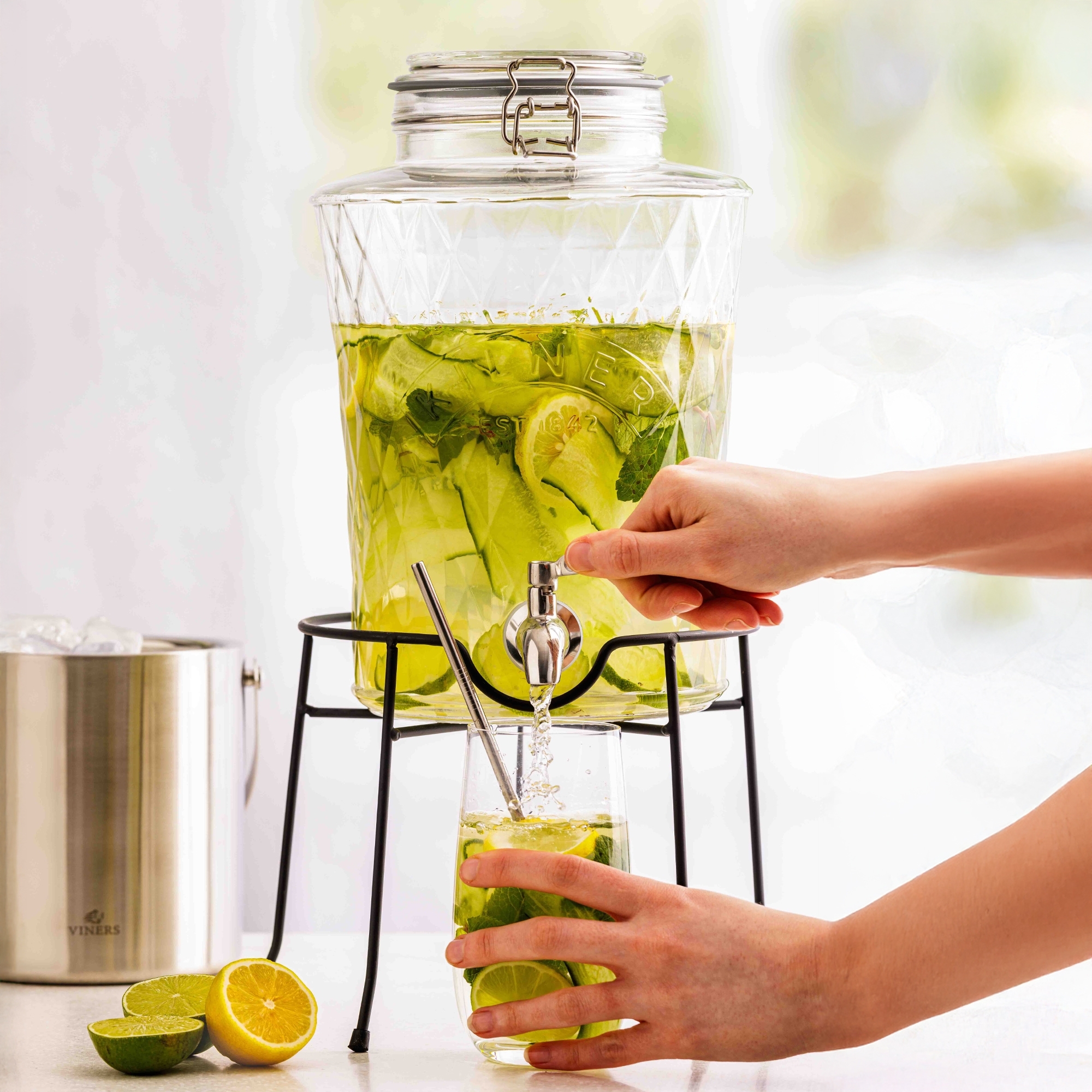 Kilner - Diamond Beverage Dispenser - Preserving Jar - 5 L