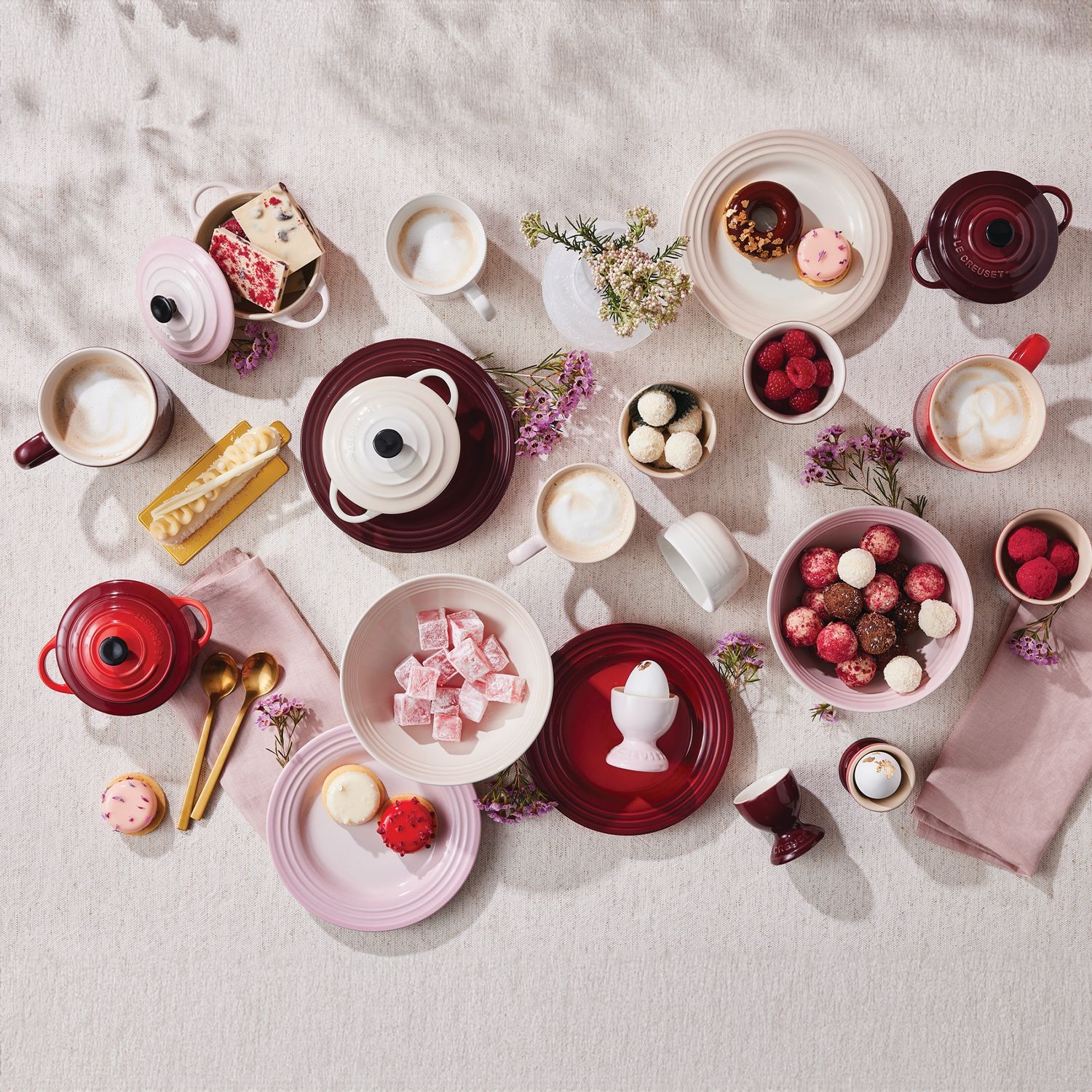 Le Creuset - 4er Set Vorspeisen Teller - Petits Fours Le Creuset - 4er Set Vorspeisen Teller - Petits Fours